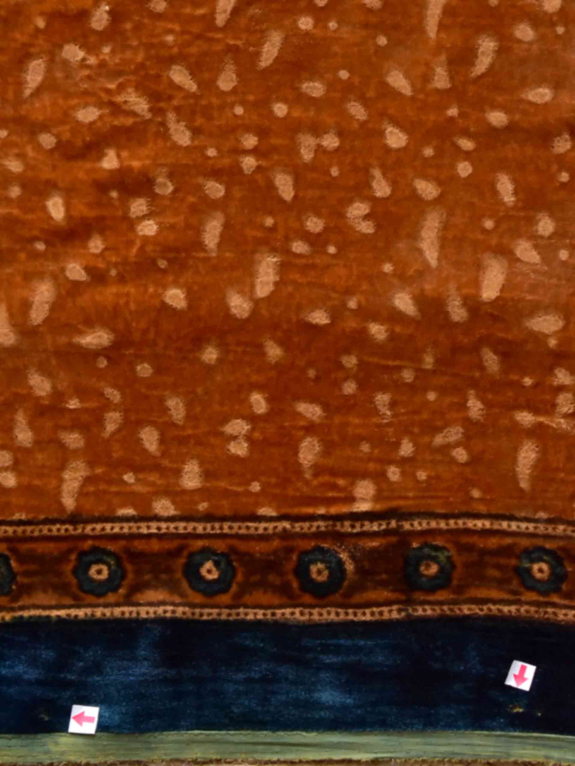 UD033 - Ajrakh Silk velvet blouse piece 1 meter