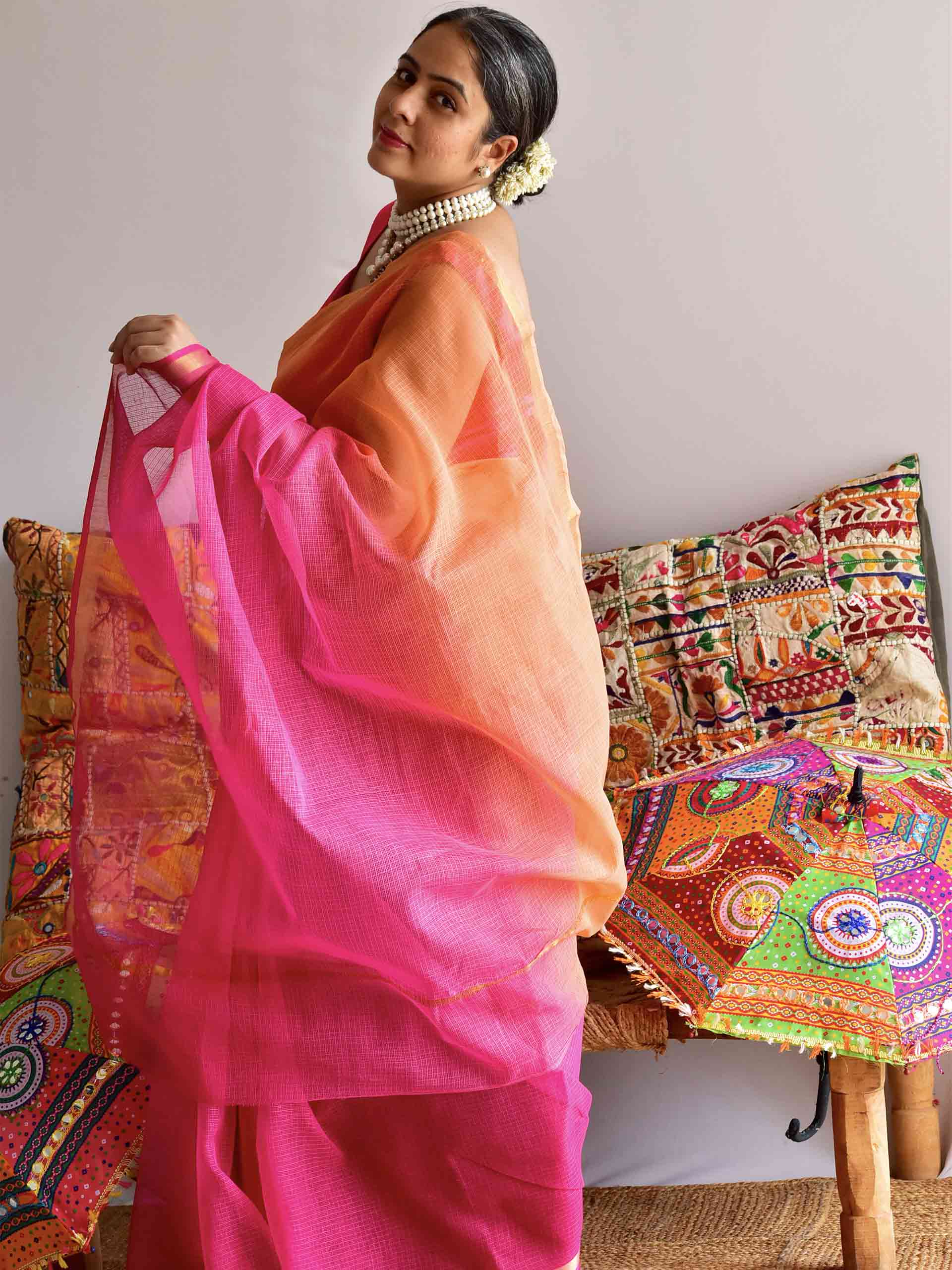 Khushi - Tie and Dye Kota saree