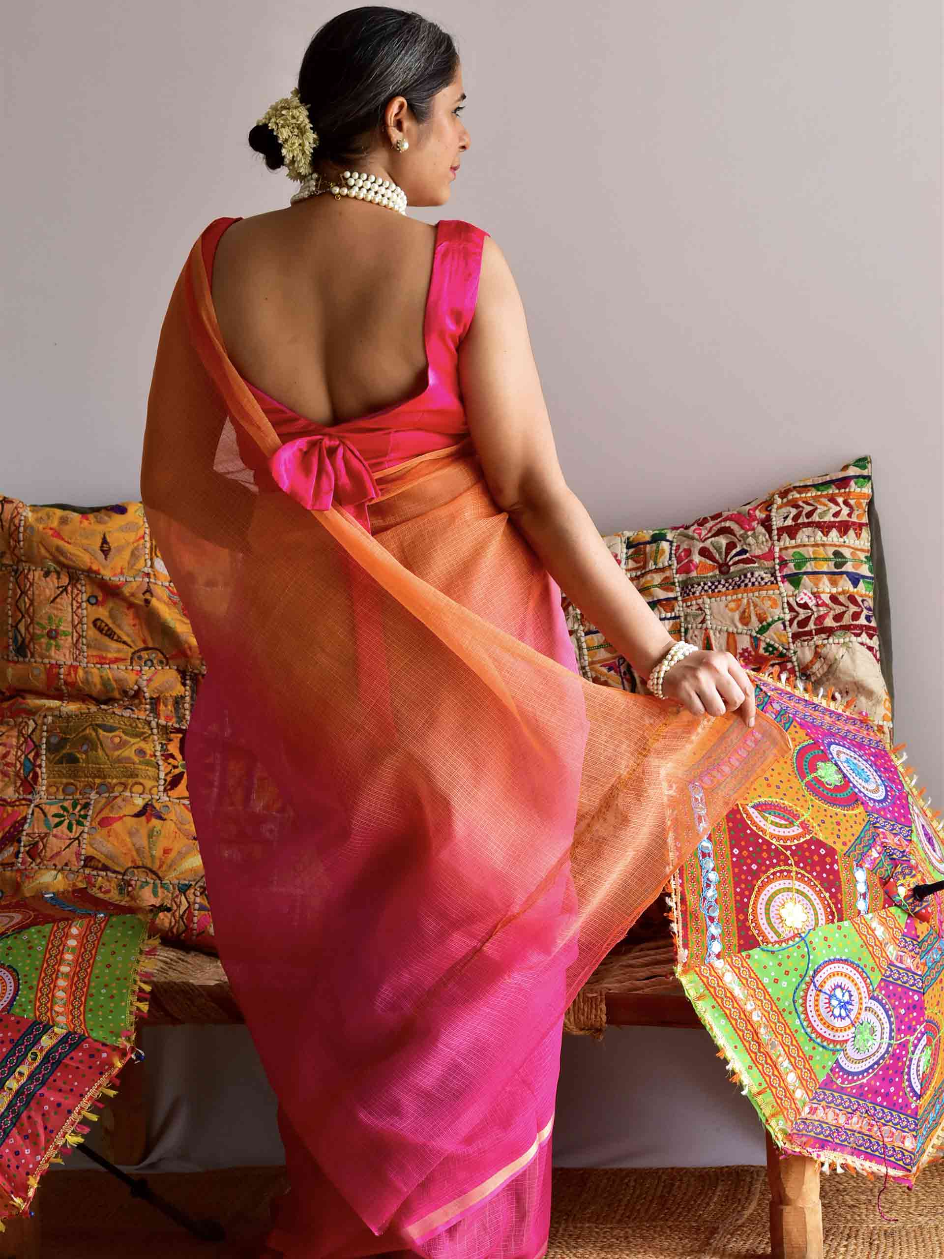 Khushi - Tie and Dye Kota saree
