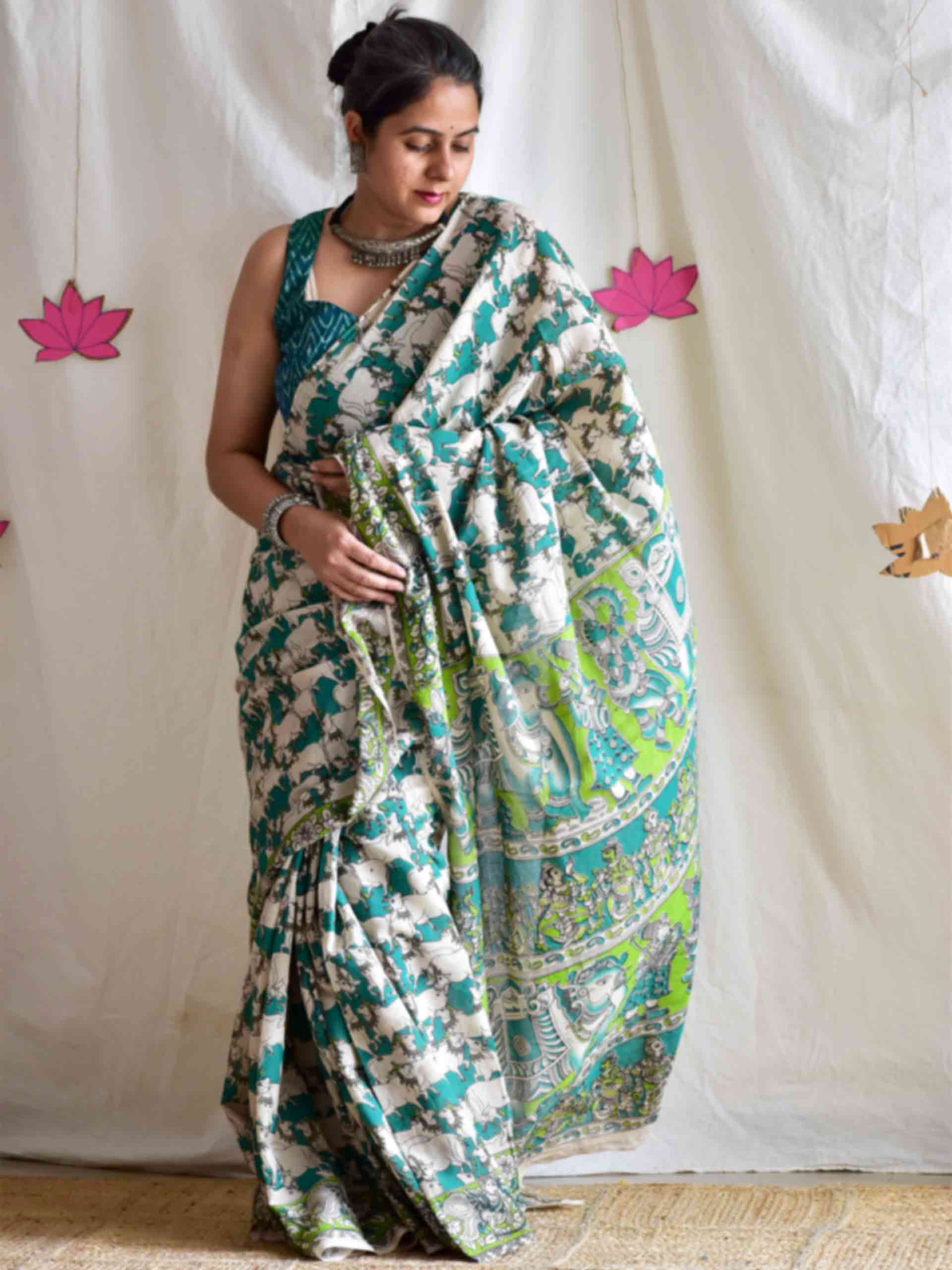 Panna - kalamkari printed saree