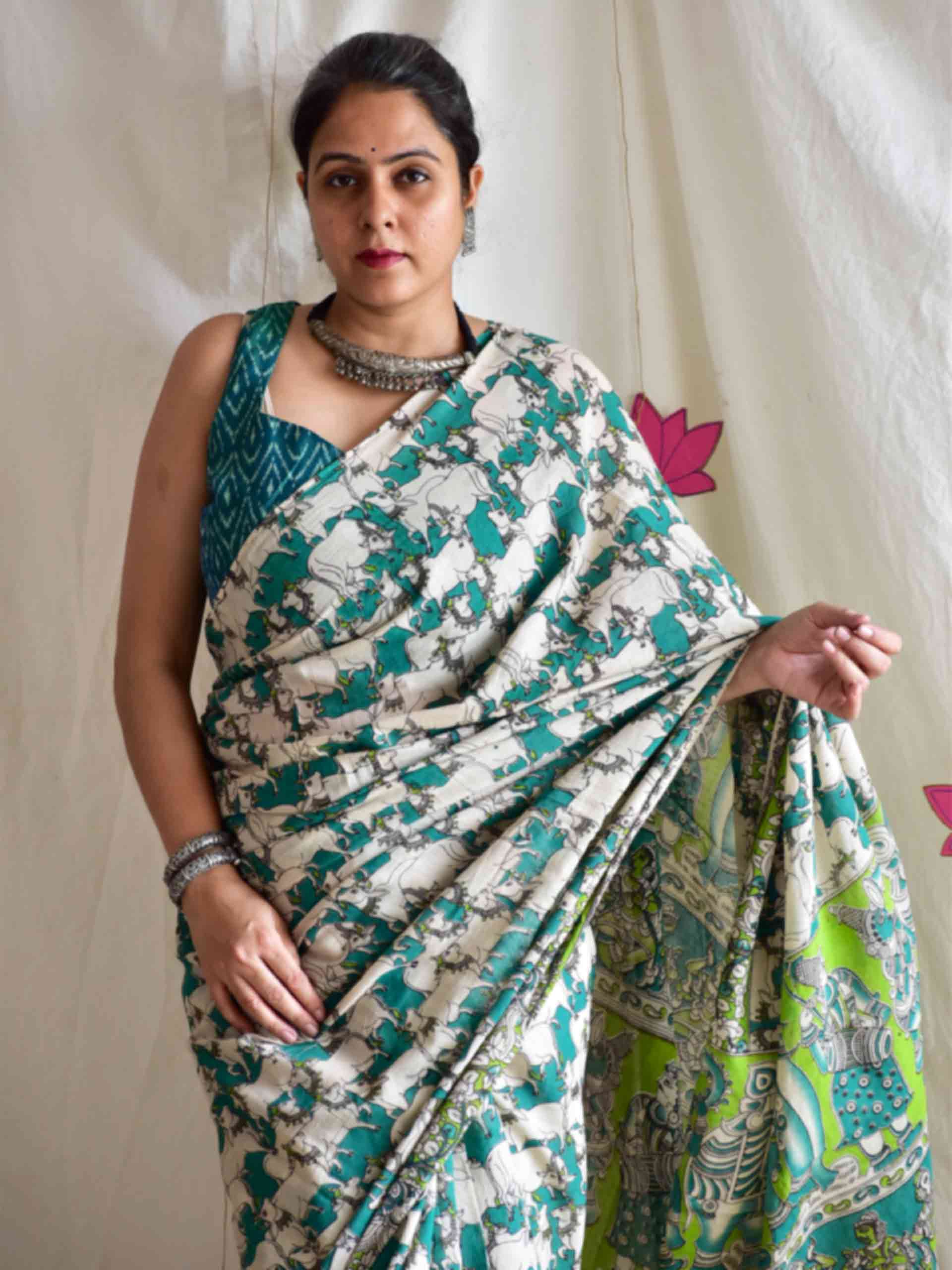 Panna - kalamkari printed saree