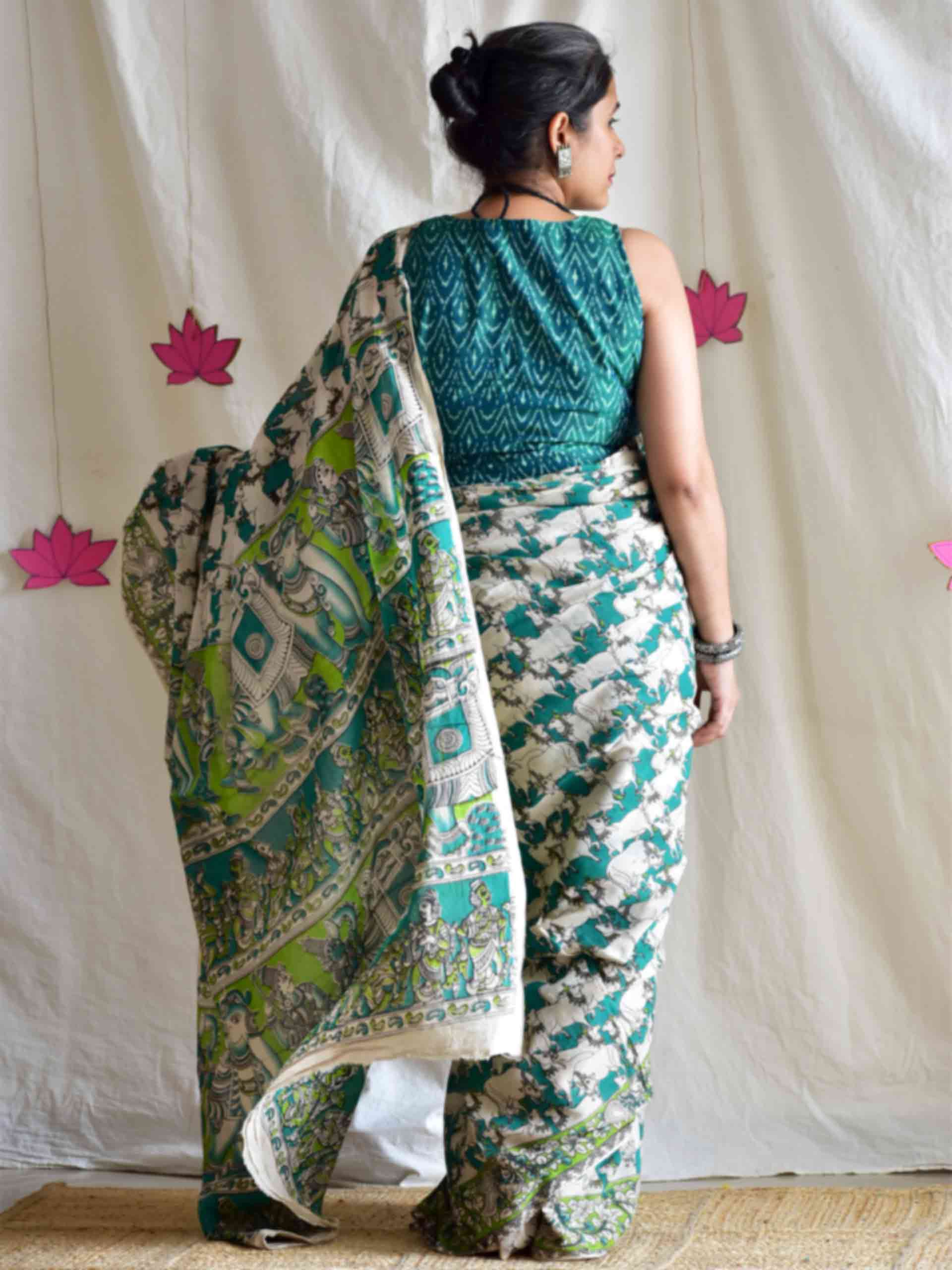 Panna - kalamkari printed saree