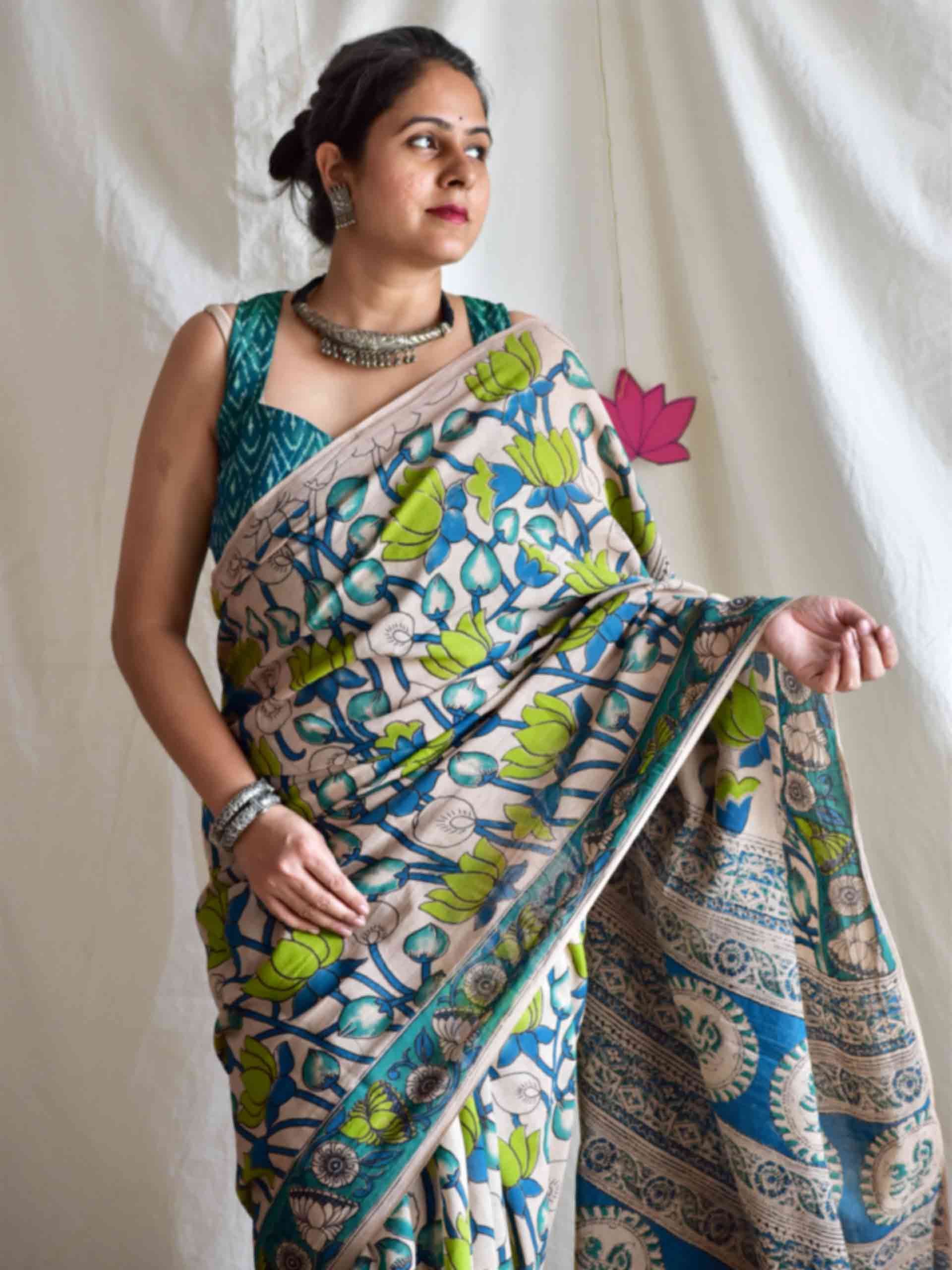 Pankaj - kalamkari printed saree