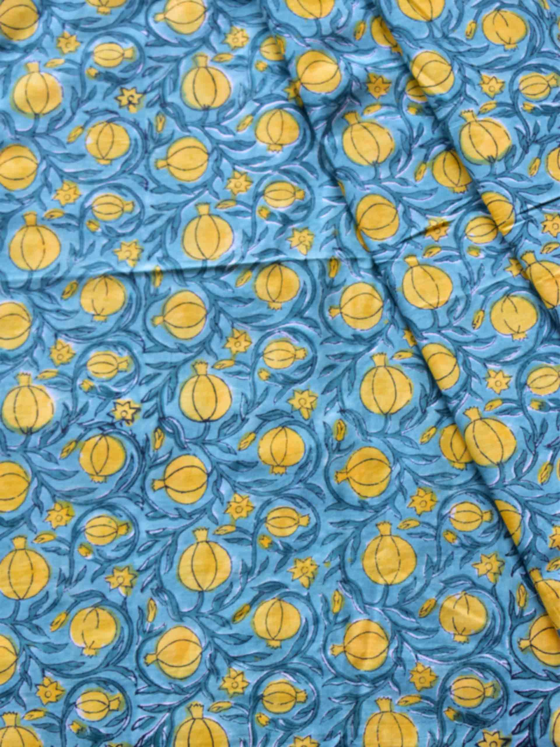 Shakha - hand block printed Cotton fabric 200 per meter