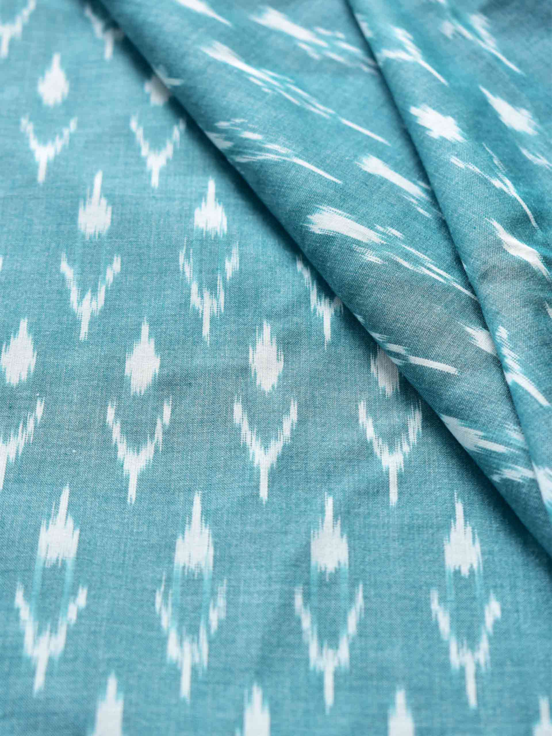 Blue sky  - Ikat Handwoven fabric 1650 per meter