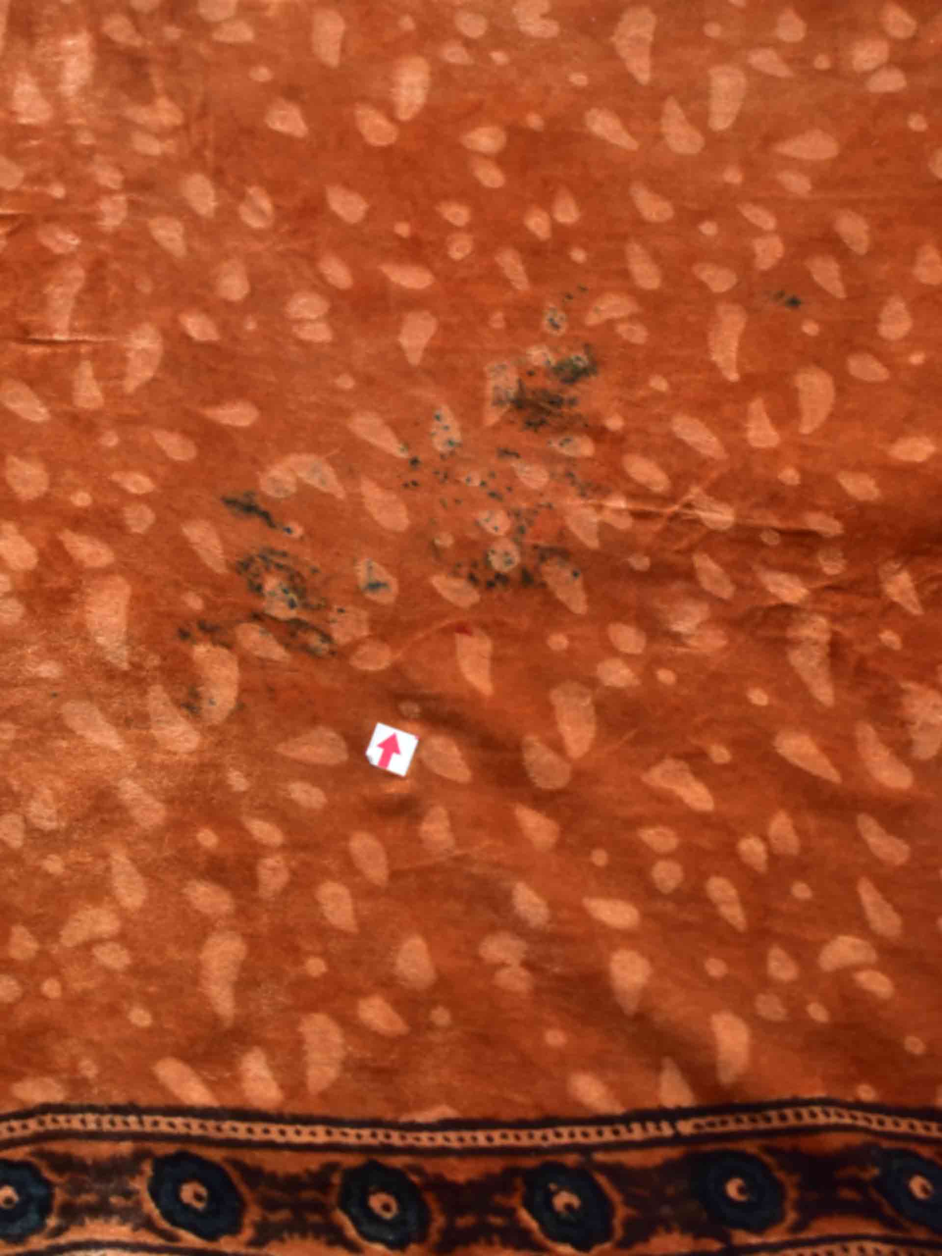 UD041 - Ajrakh Silk velvet blouse piece 1 meter