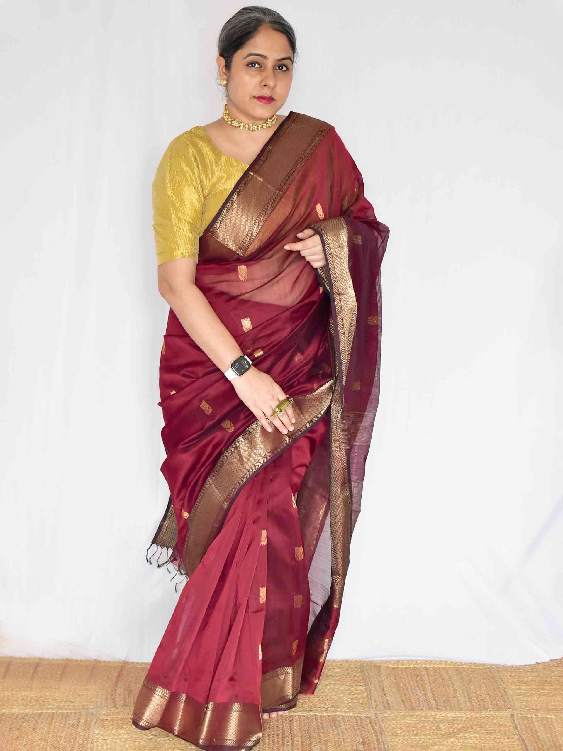 Sutra - Maheshwari Handloom Silk Saree