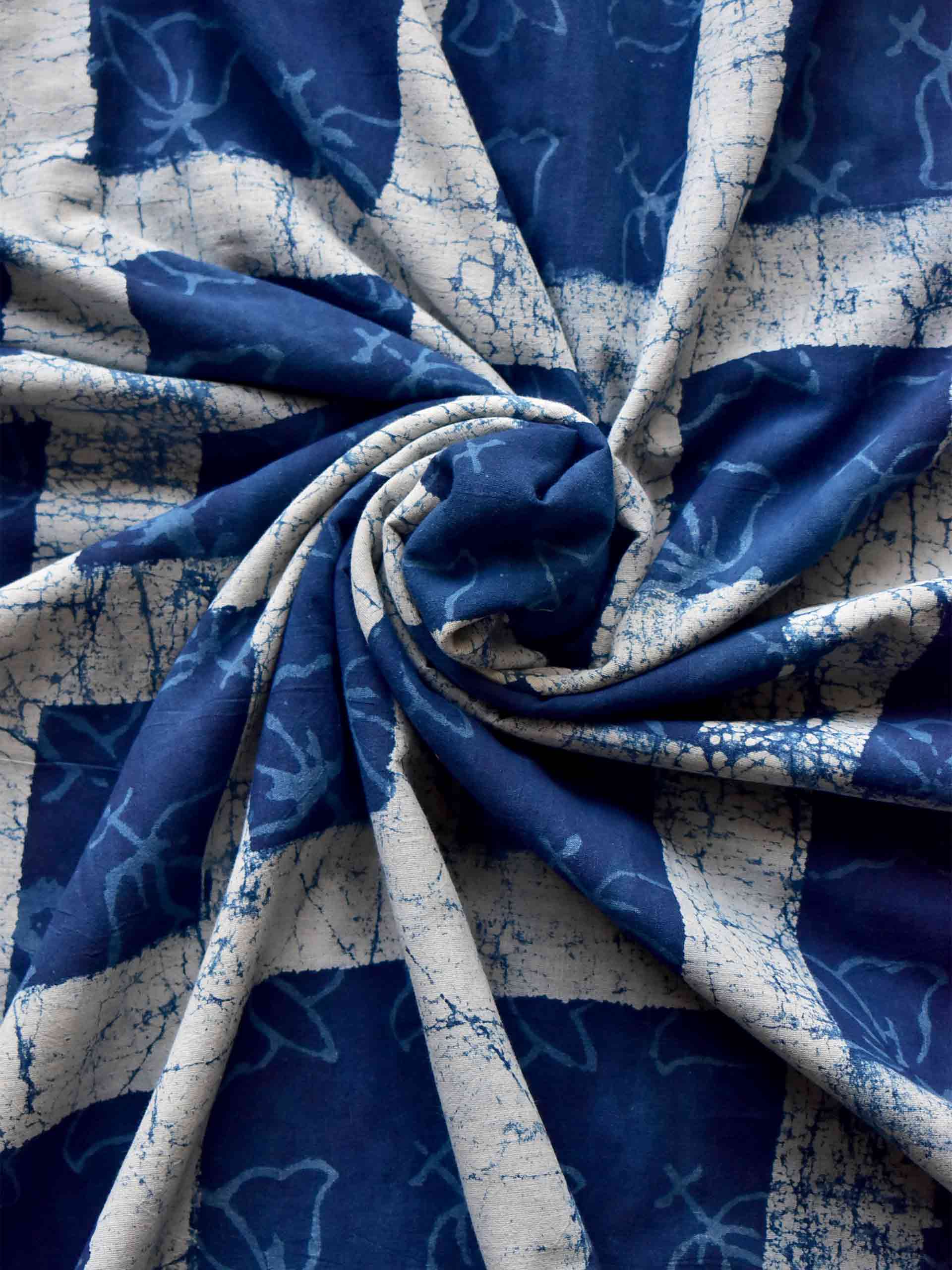 Bhaang - hand block printed Cotton fabric 200 per meter