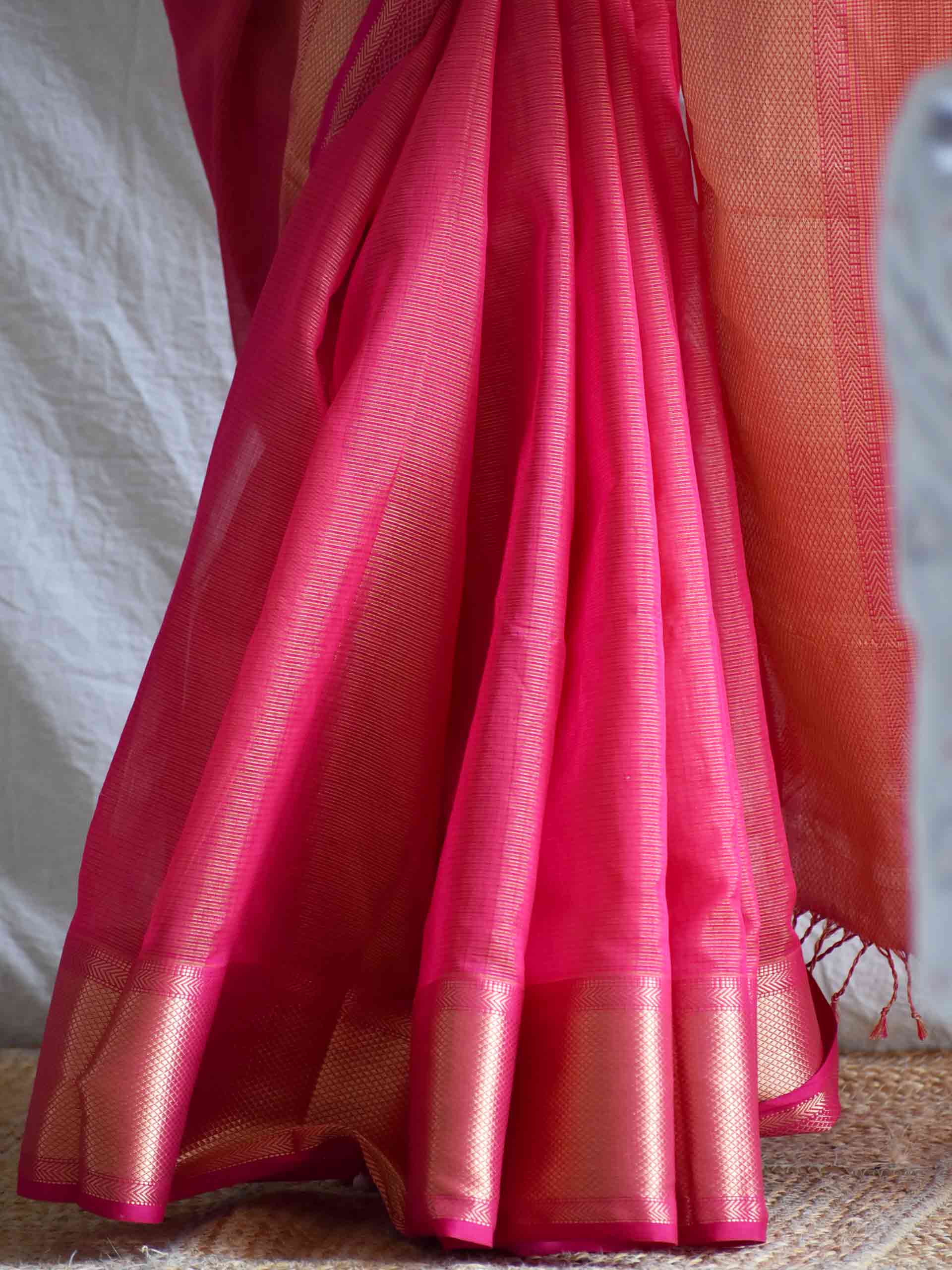 Mithi - Maheshwari tissue Handloom Silk Saree