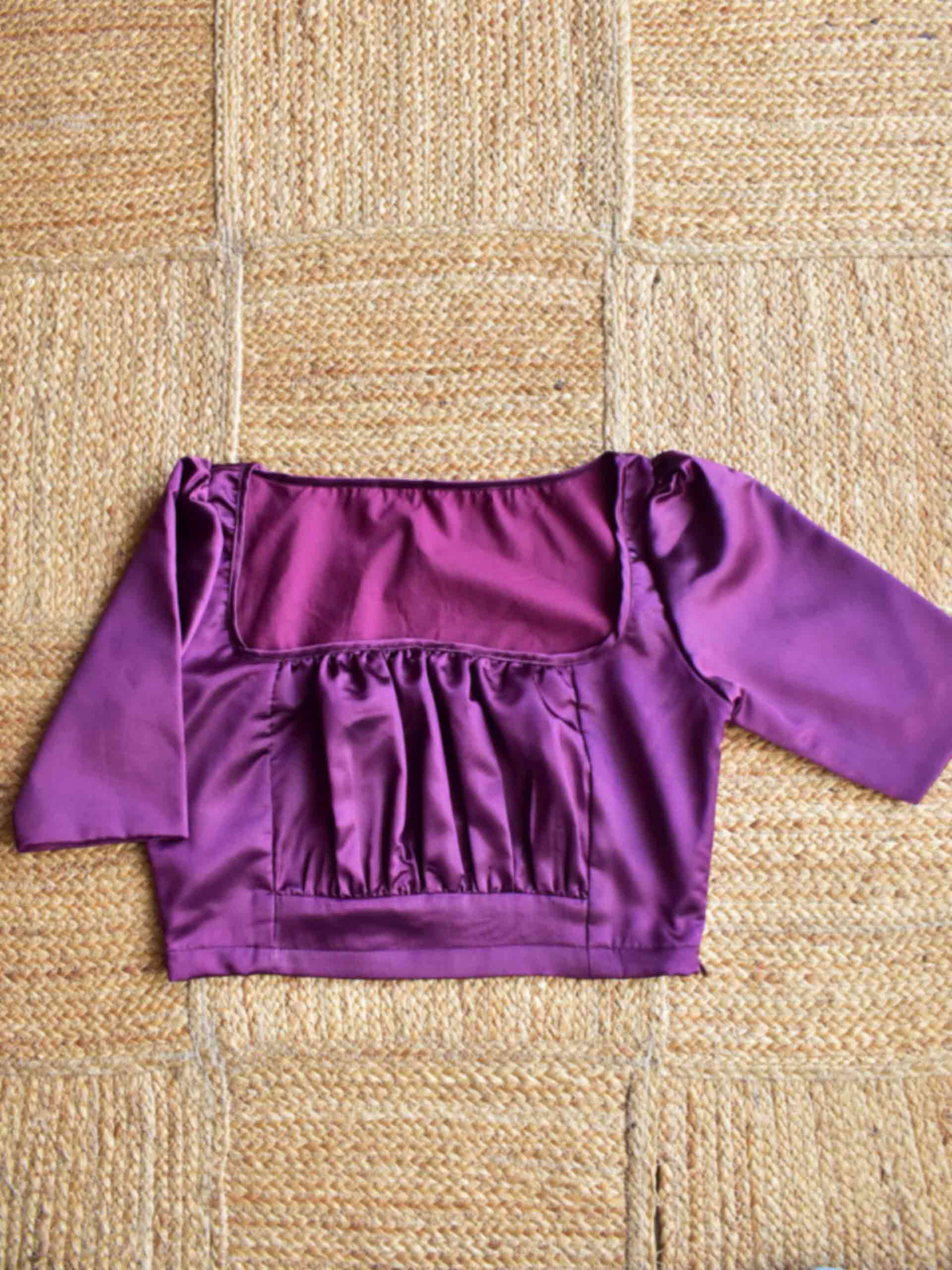 Sample 013 - Purple Satin Blouse