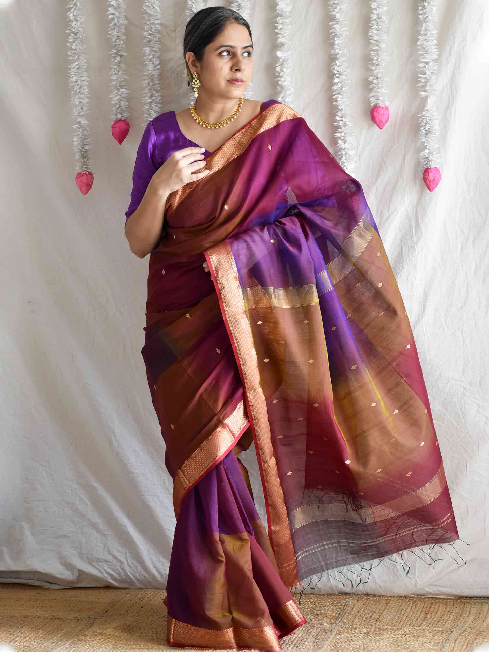 Pardesiyan -  Maheshwari Handloom Silk Saree