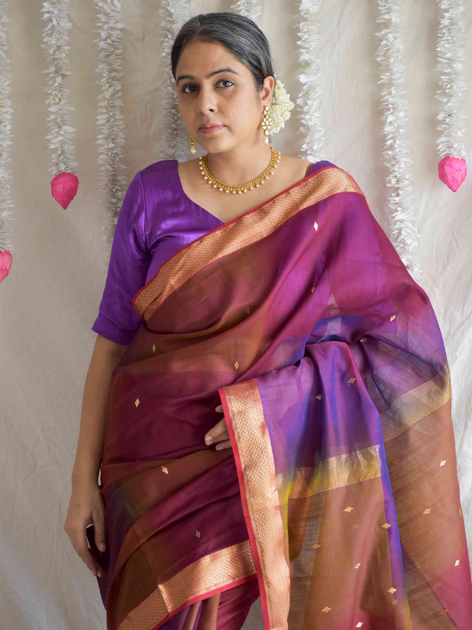 Pardesiyan -  Maheshwari Handloom Silk Saree