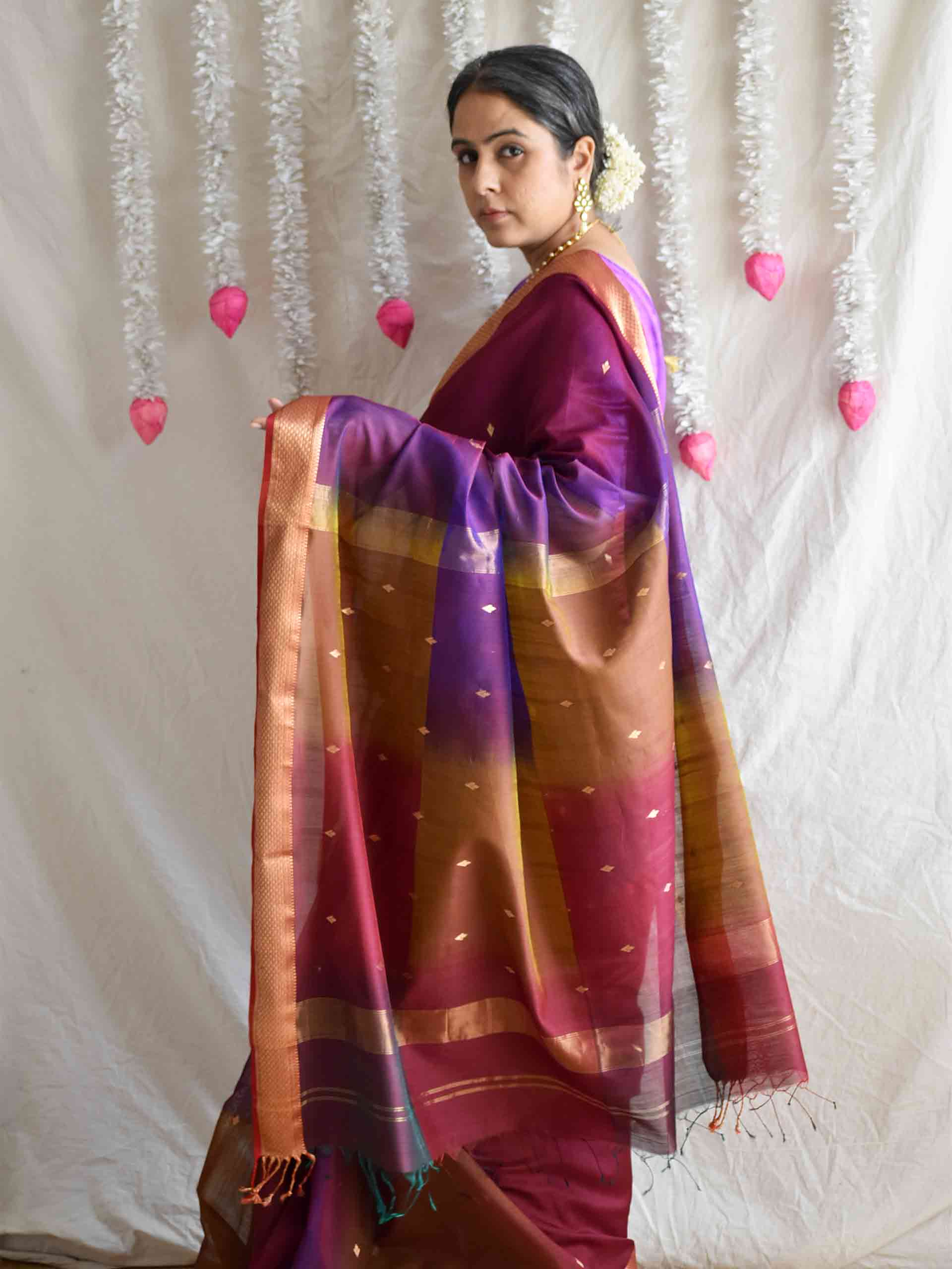 Pardesiyan -  Maheshwari Handloom Silk Saree