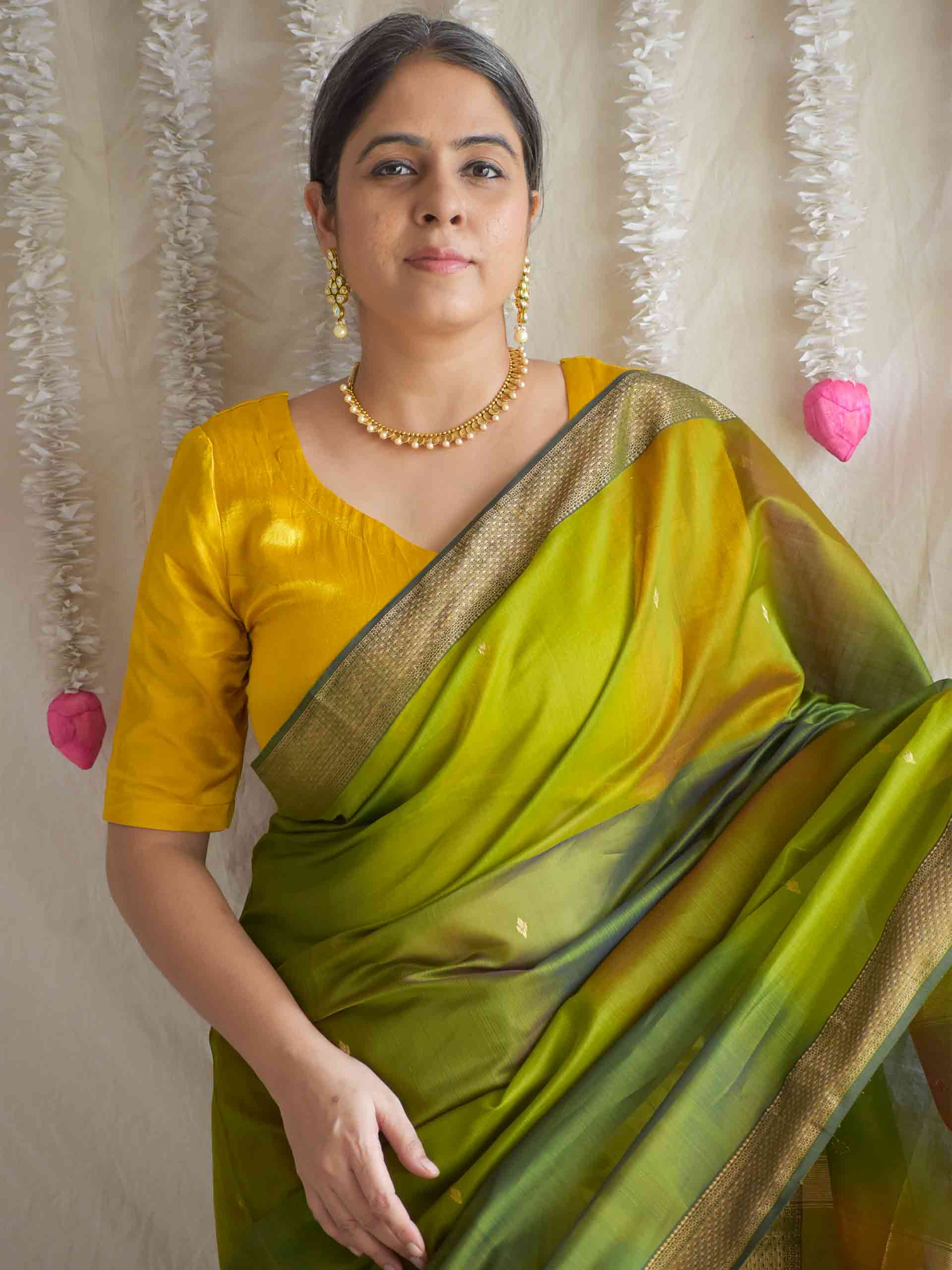 Ahiliya -  Maheshwari Handloom Silk Saree