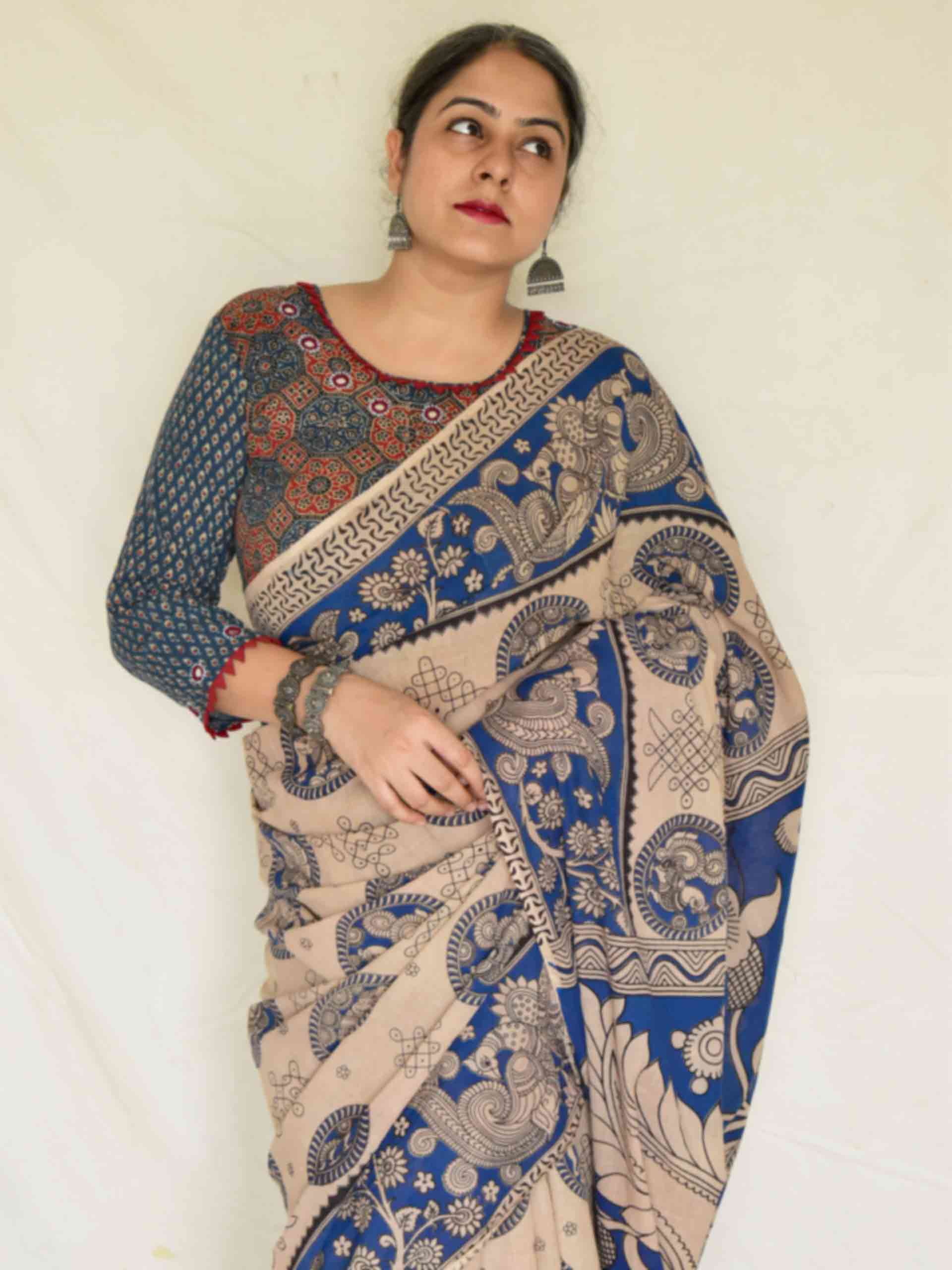 Mayuri- kalamkari printed saree