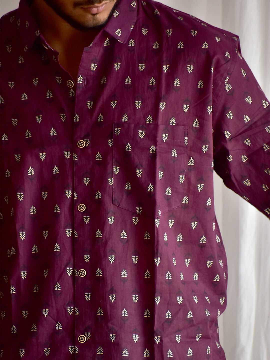 Wine - Printed Shirt