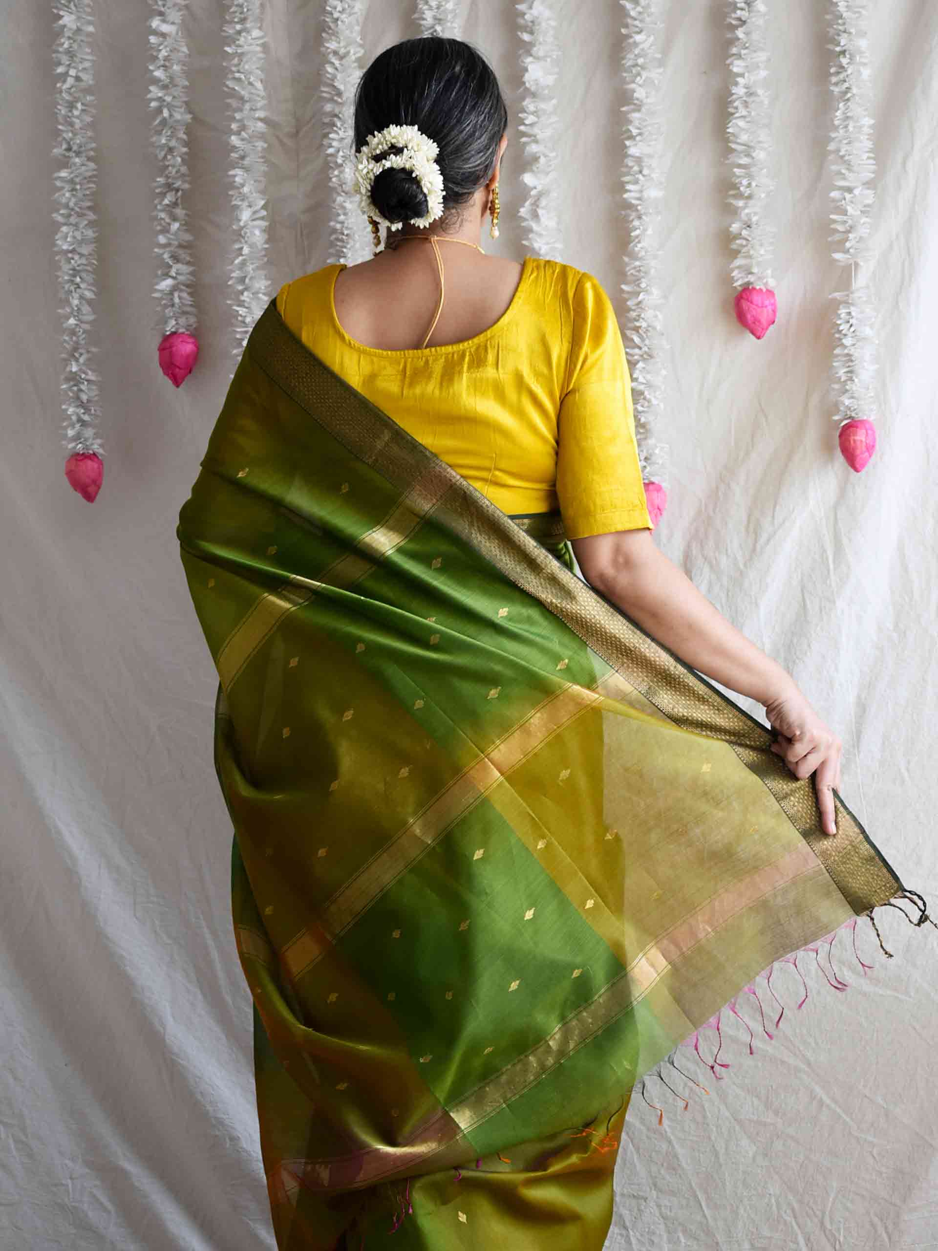 Ahiliya -  Maheshwari Handloom Silk Saree
