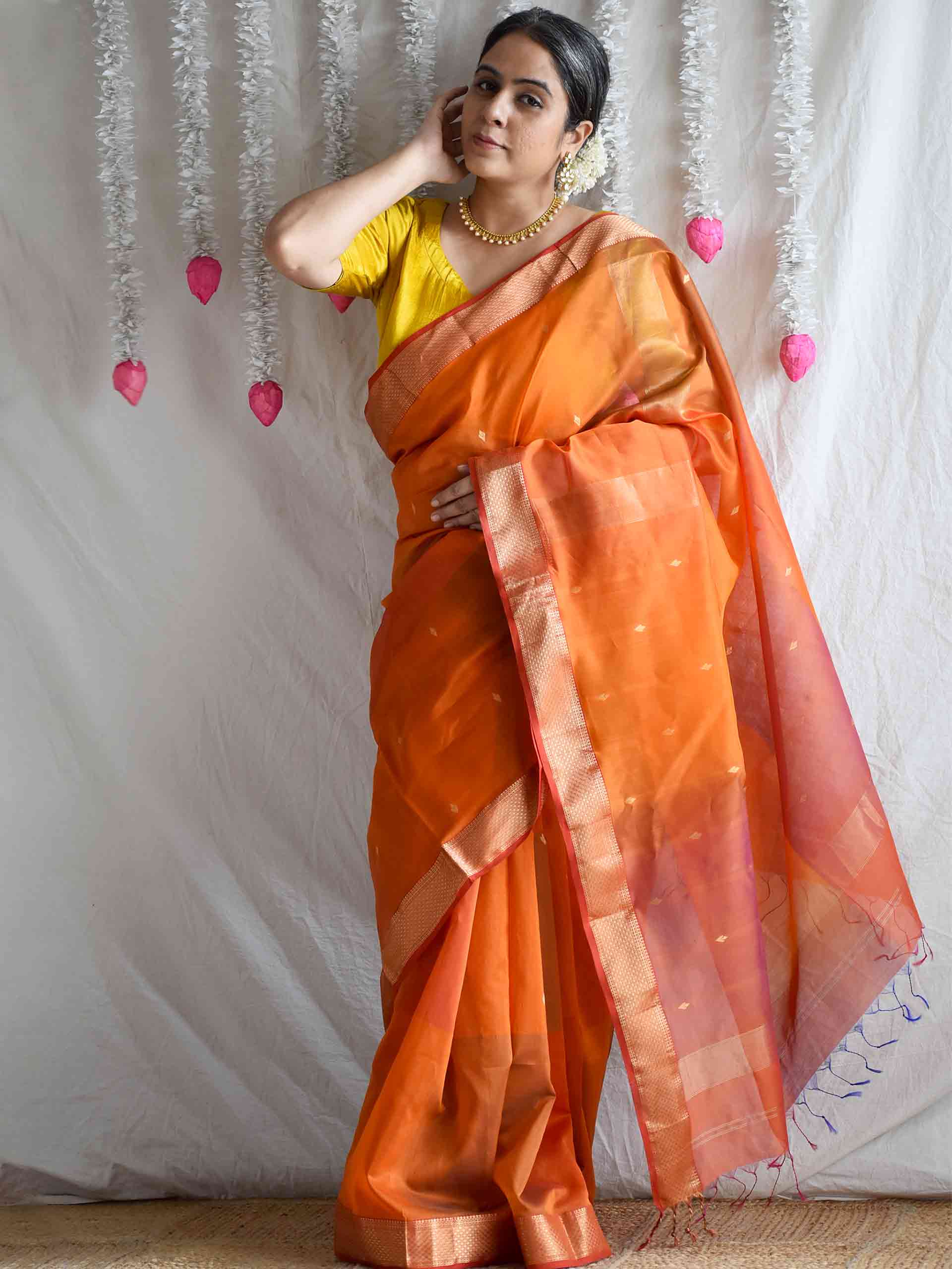 Maithili - Maheshwari Handloom Silk Saree