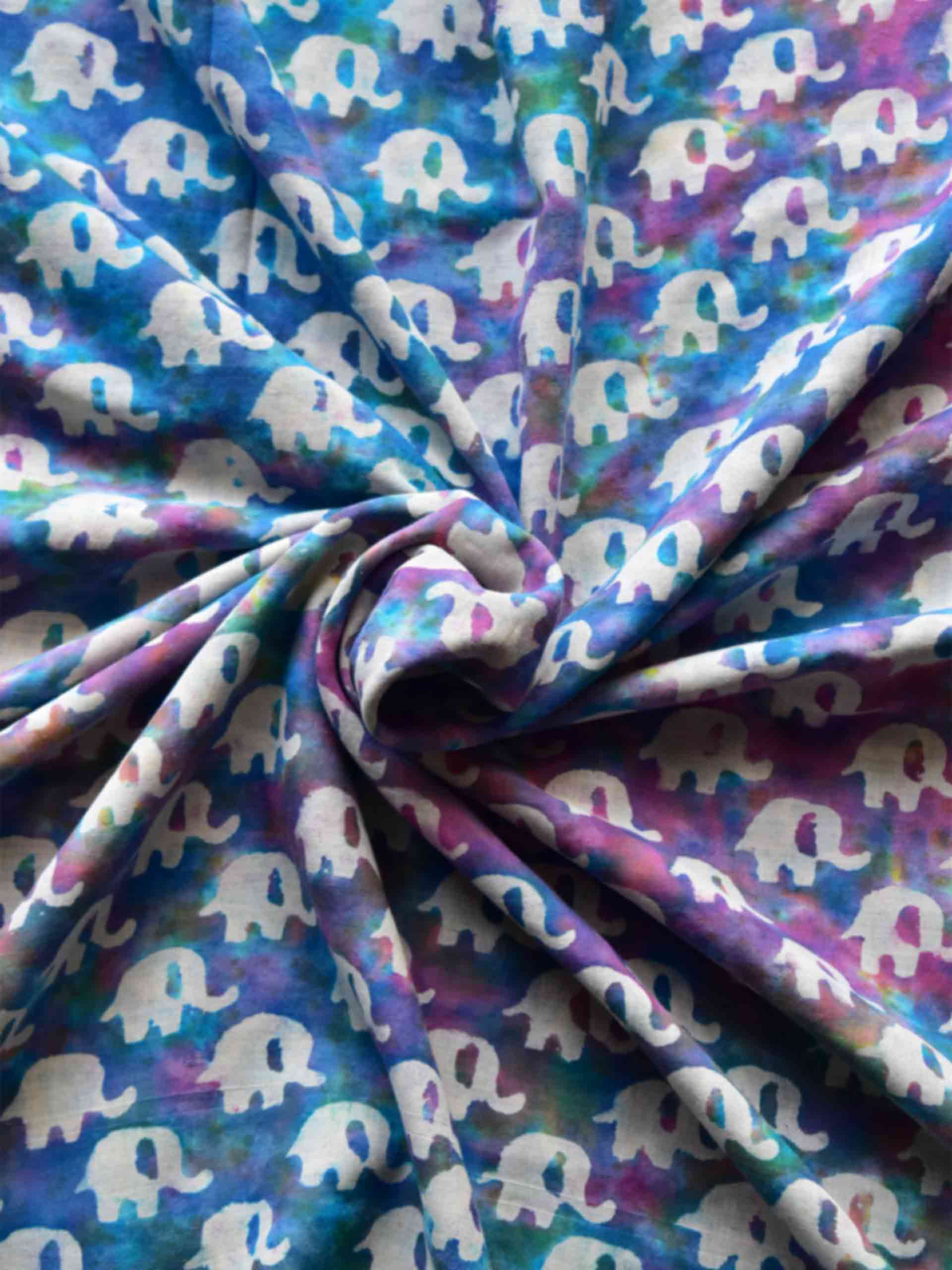 Ellis - hand block printed Cotton fabric 280 per meter