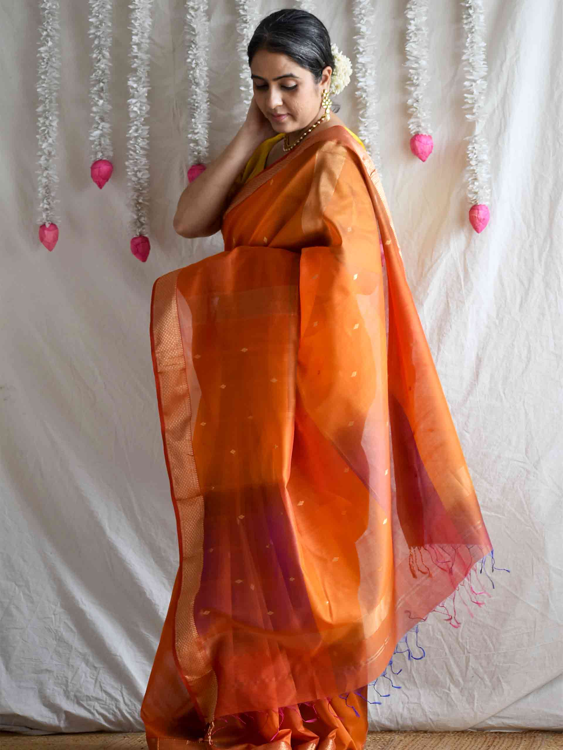 Maithili - Maheshwari Handloom Silk Saree
