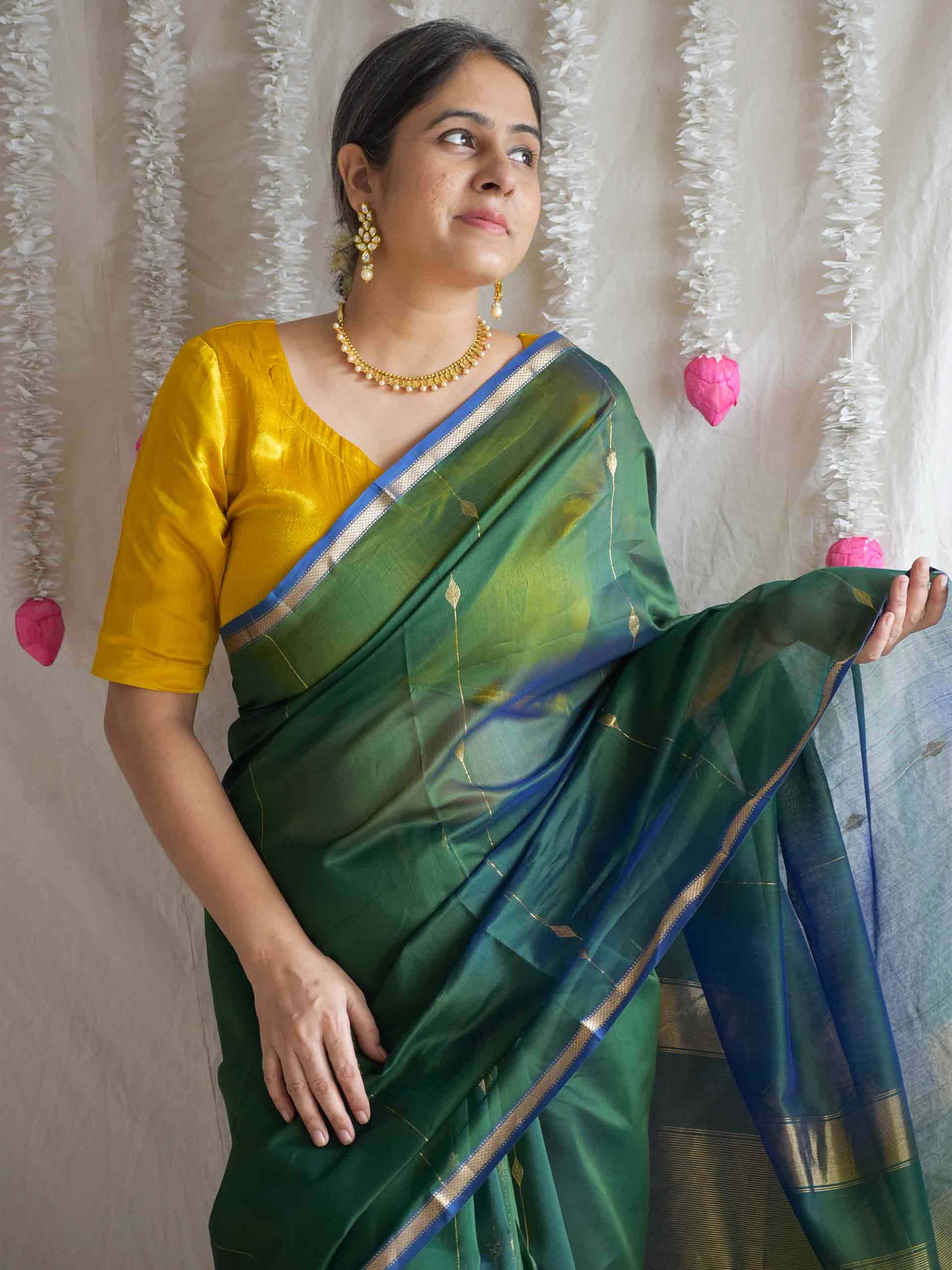 Saras - Maheshwari Handloom Silk Saree
