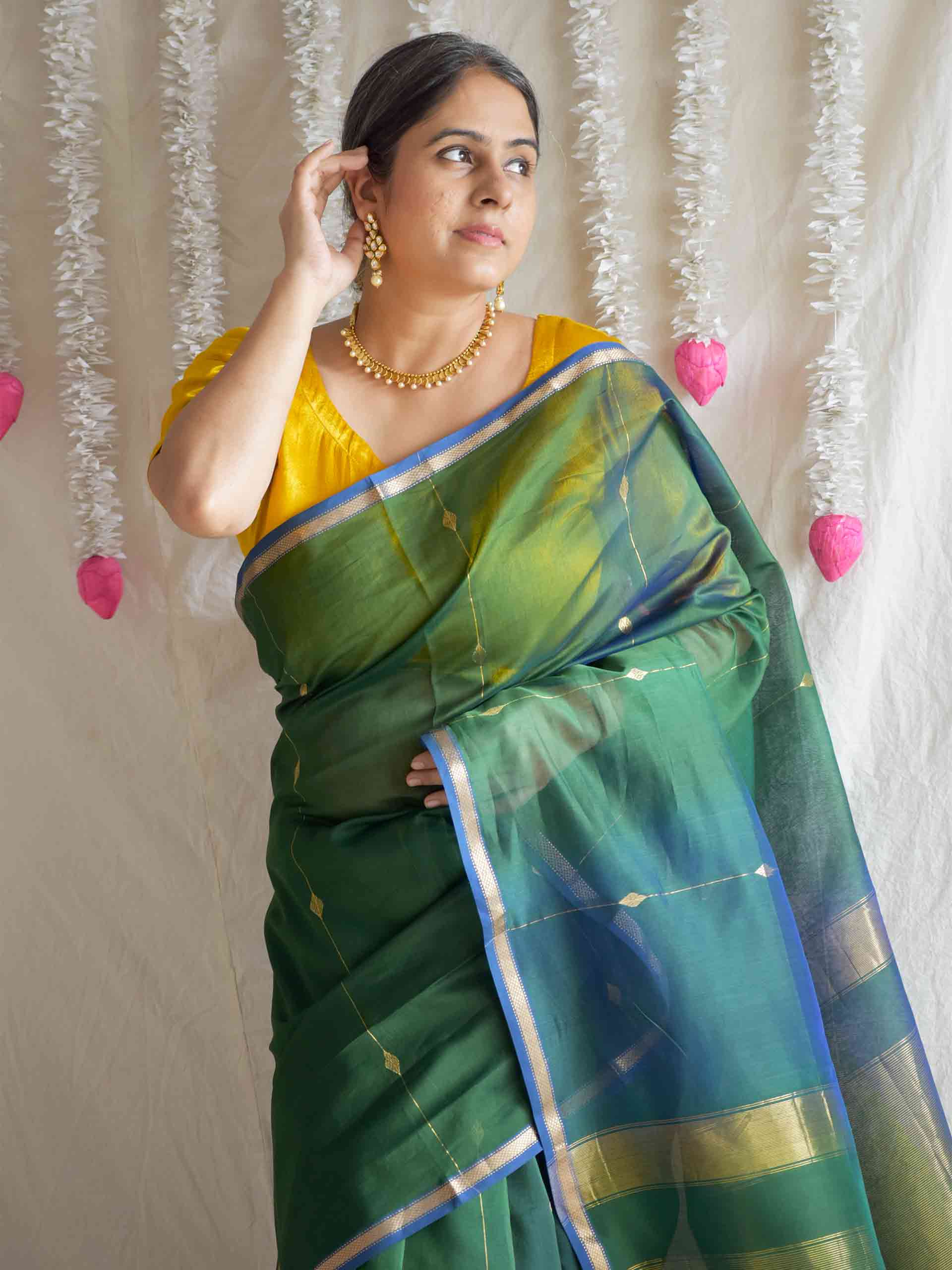Saras - Maheshwari Handloom Silk Saree