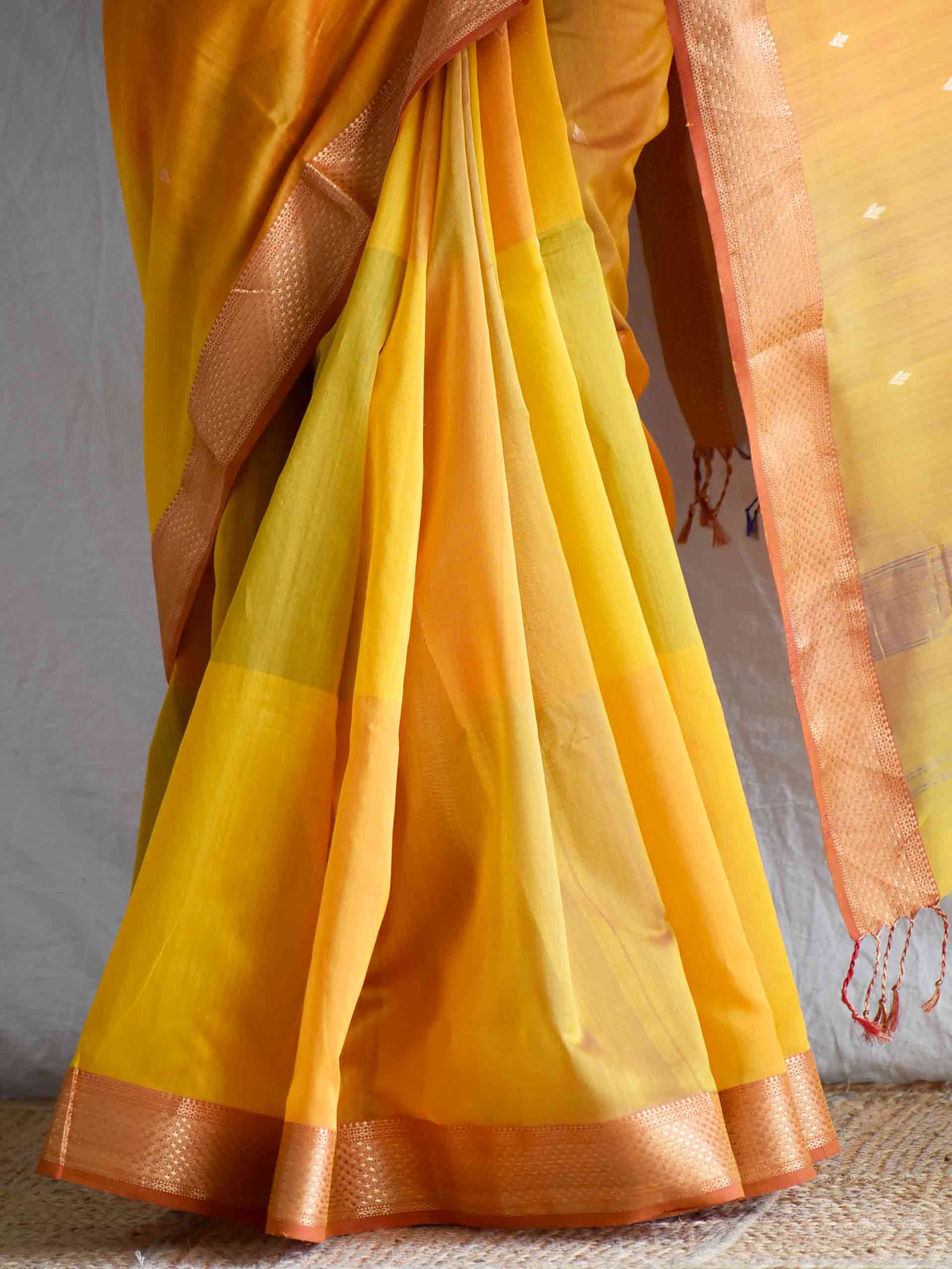 Saanjh - Maheshwari Handloom Silk Saree