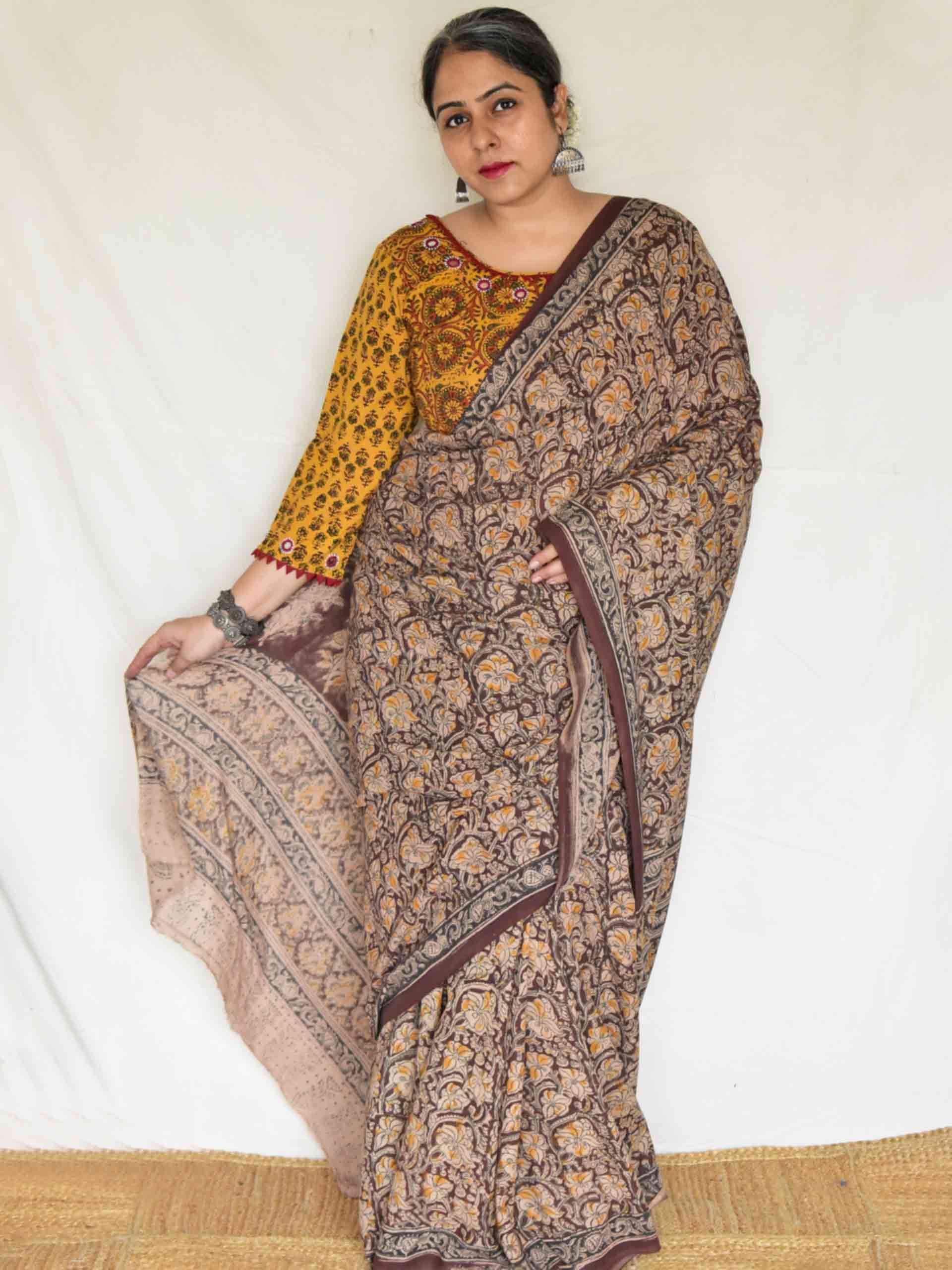 Phulwari - kalamkari printed saree