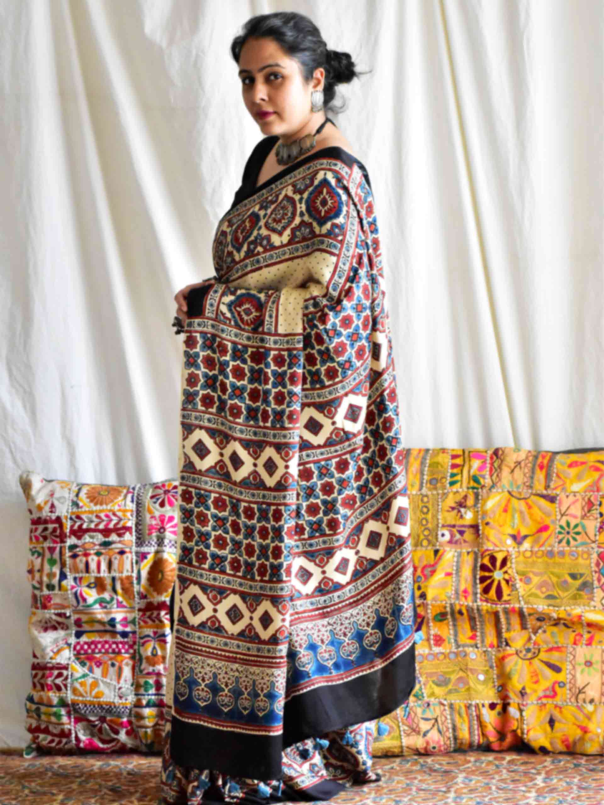 Soni - Ajrakh modal Silk Saree