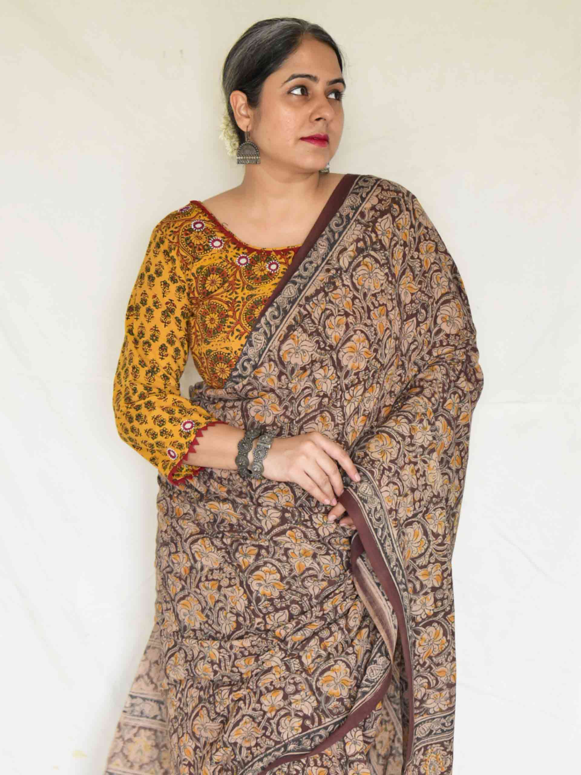 Phulwari - kalamkari printed saree