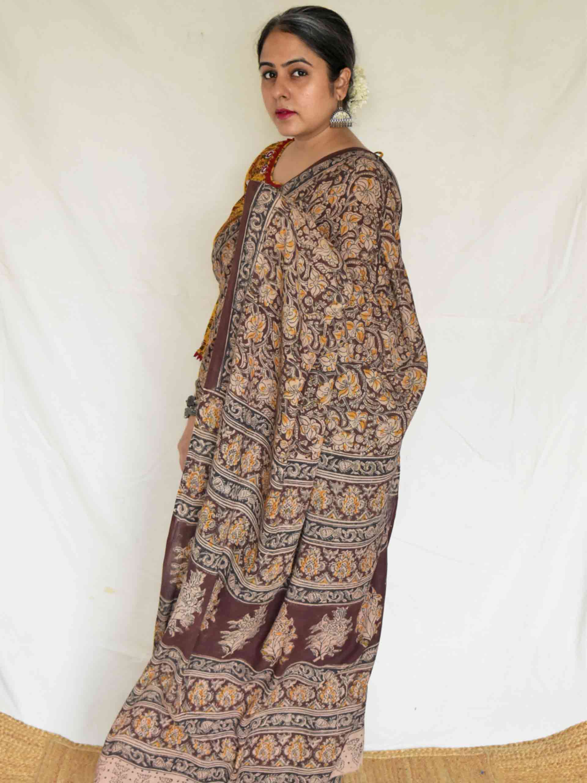 Phulwari - kalamkari printed saree