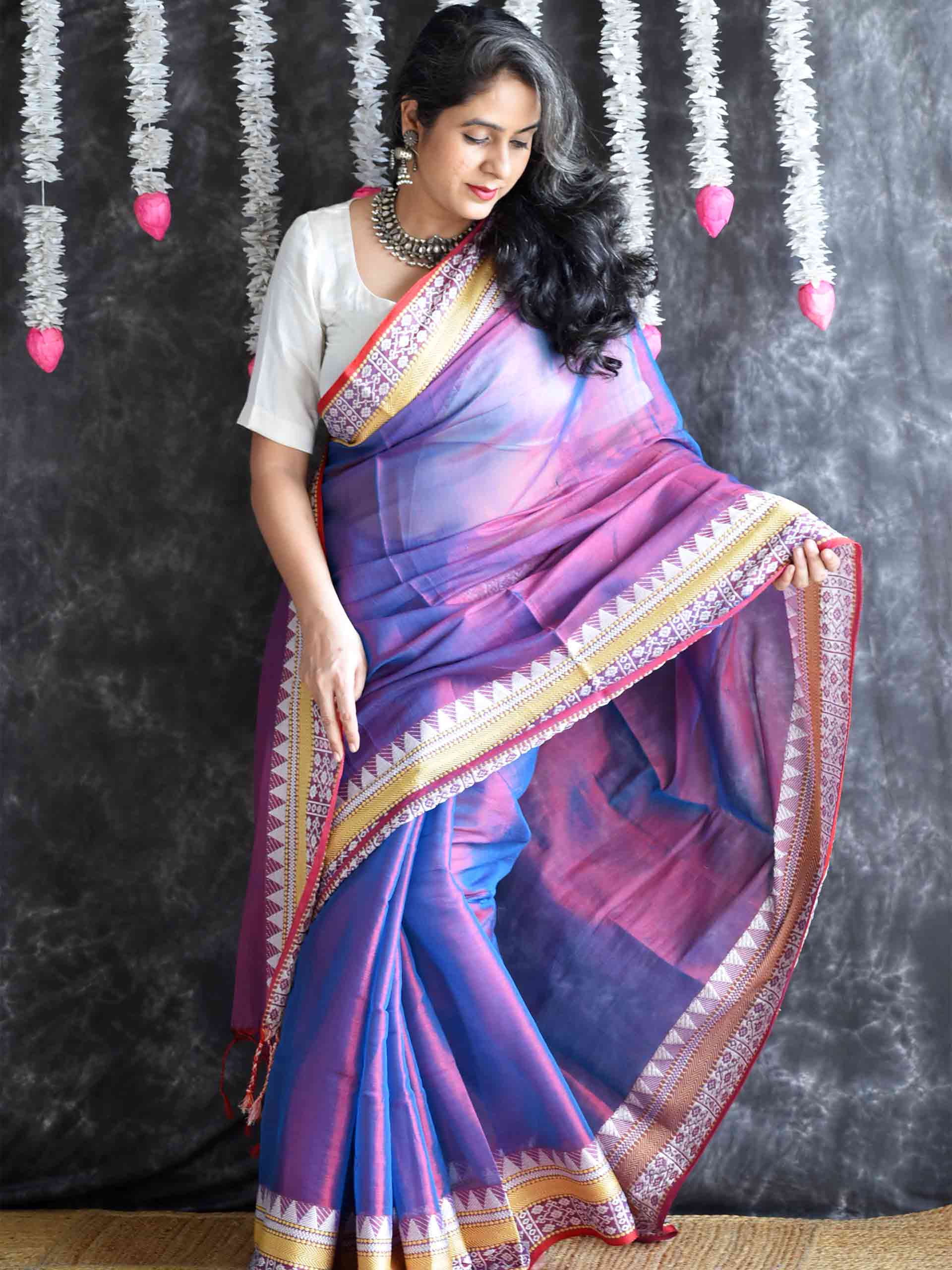 Jewel mist - Jacqard Tissue Saree