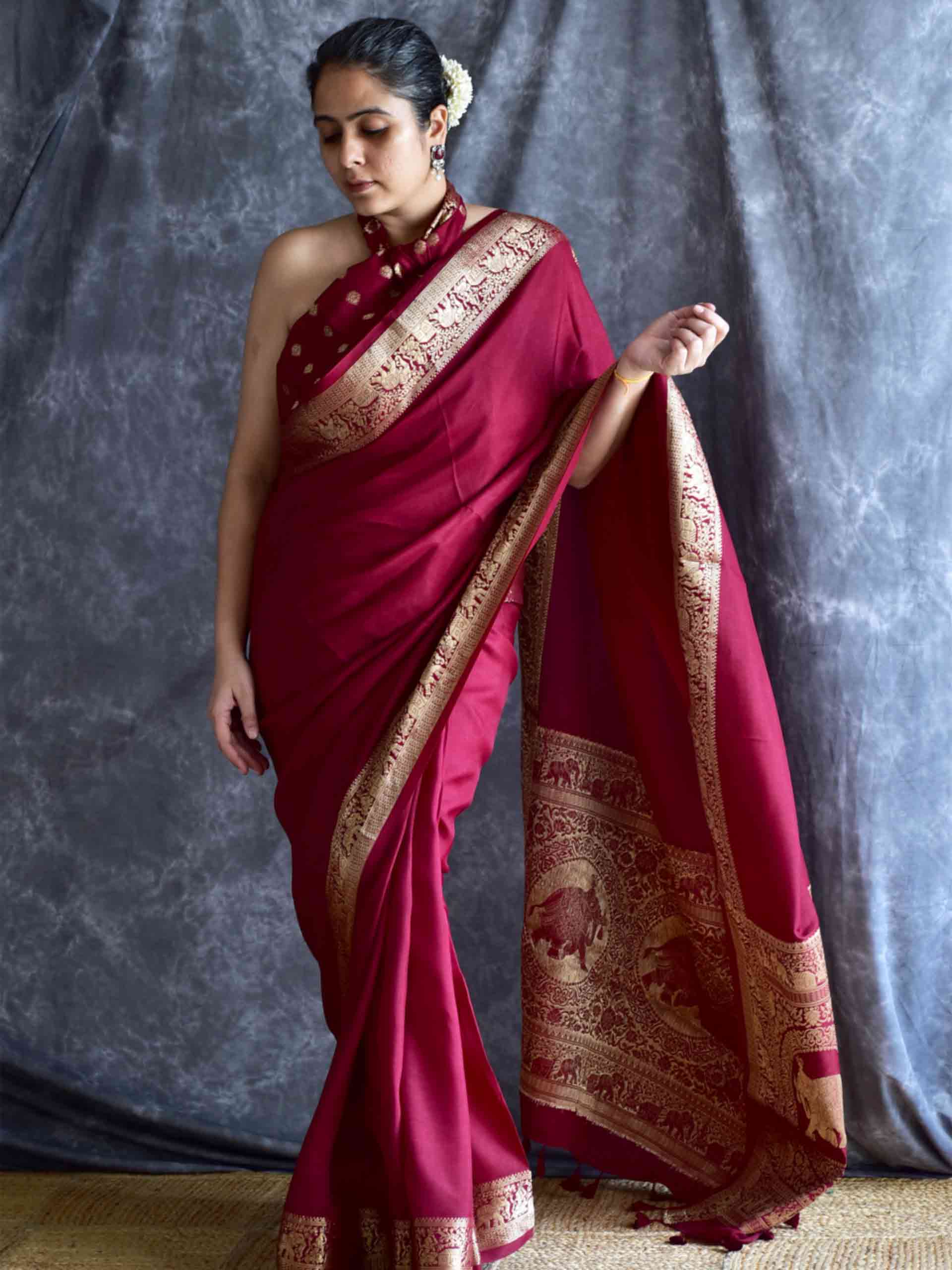 Rudra Raga - Dola silk zari pallu saree