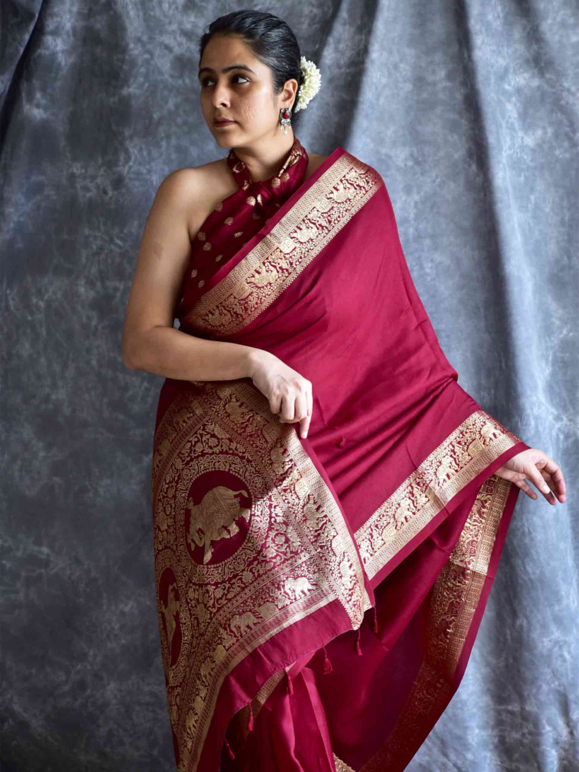 Rudra Raga - Dola silk zari pallu saree