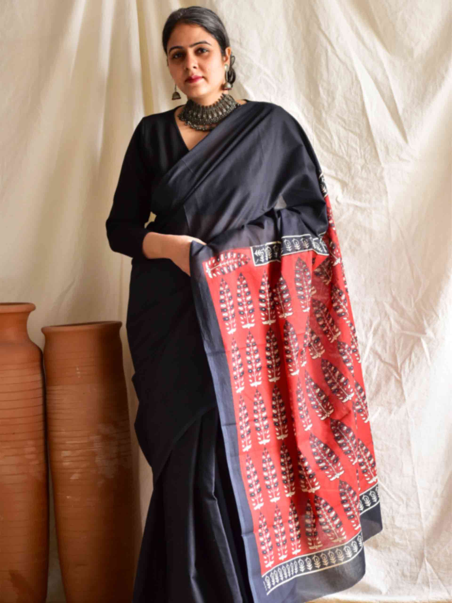 Patti - Dabu cotton saree