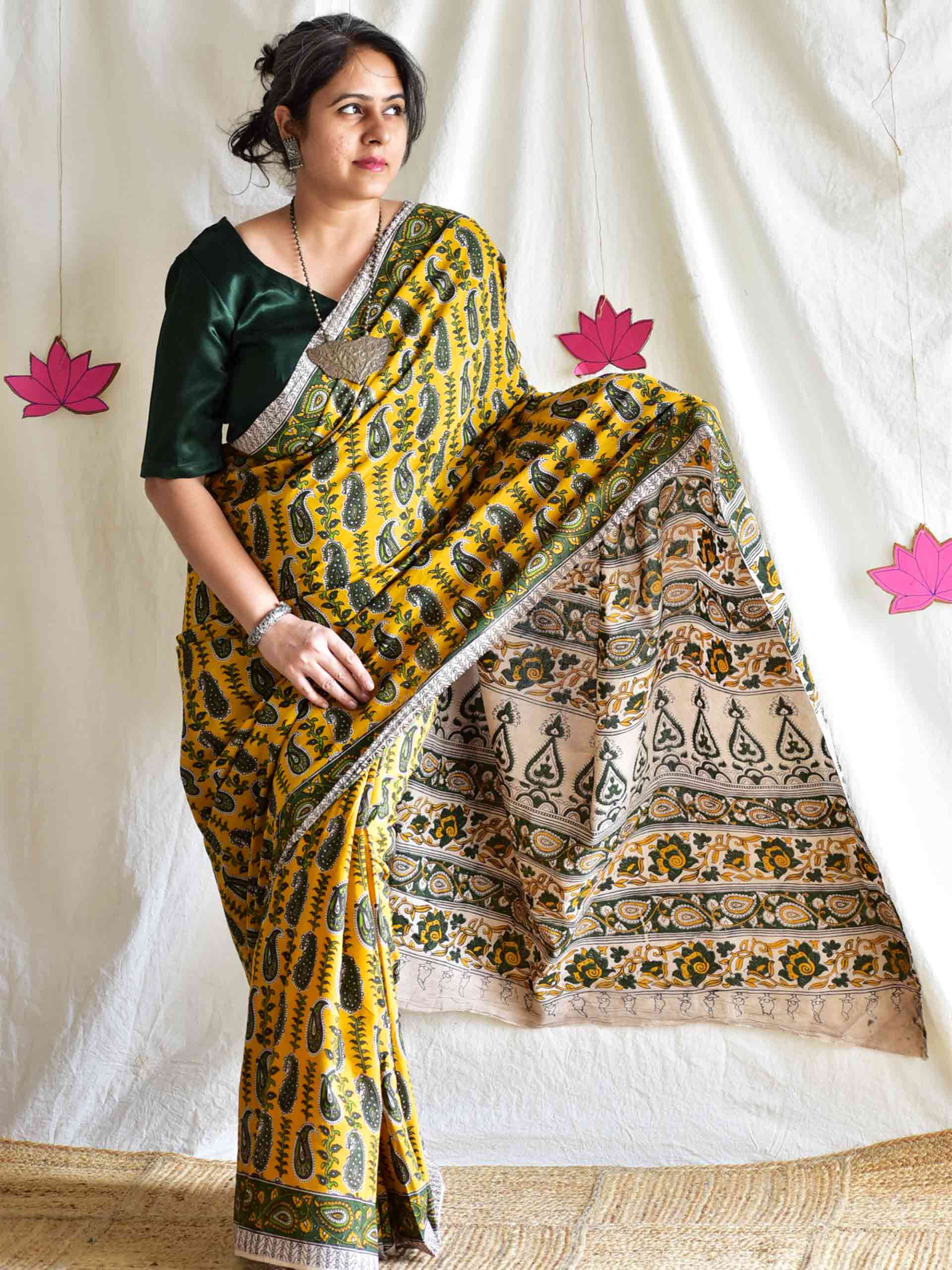Brihanga - kalamkari printed saree