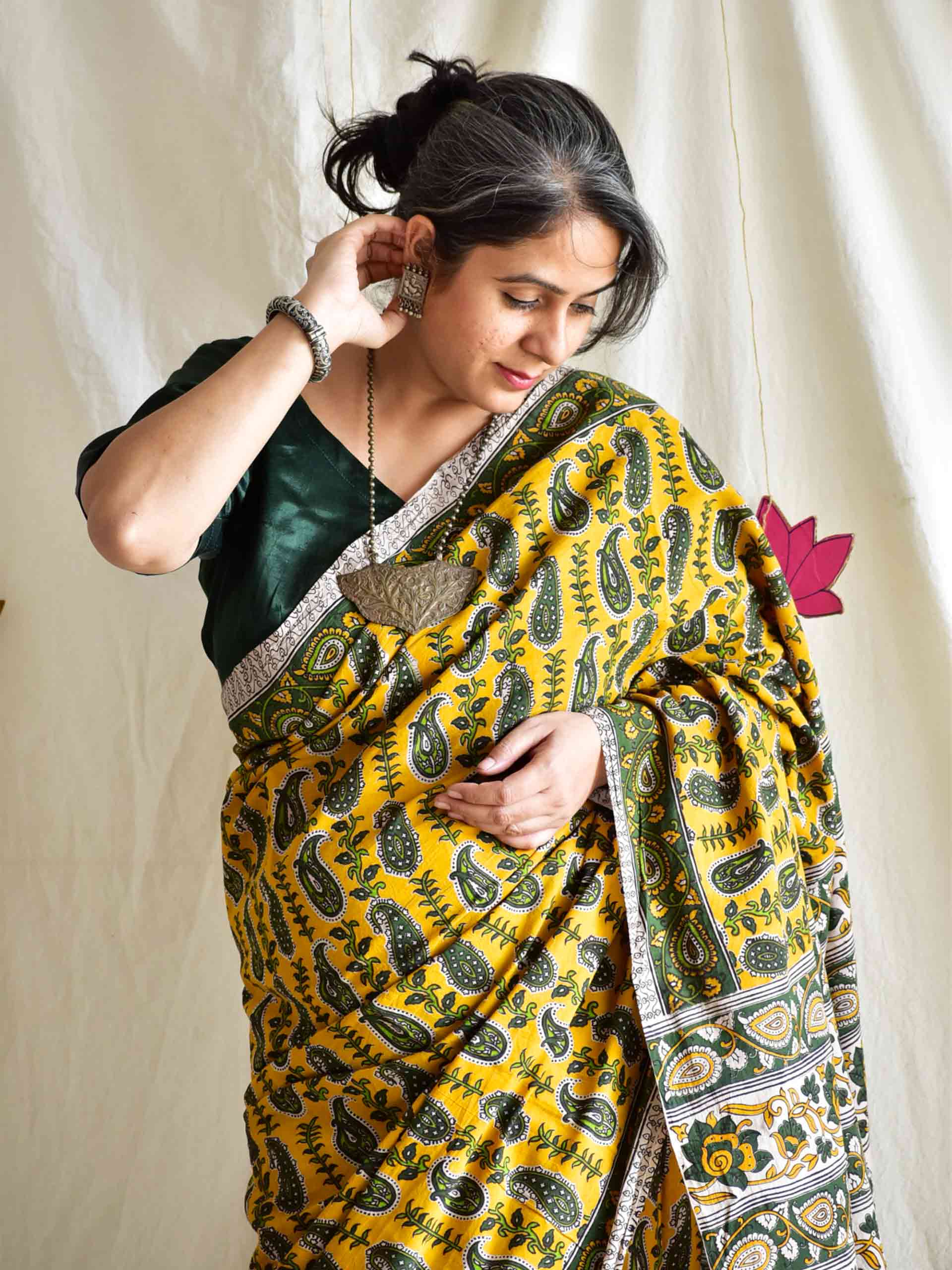 Brihanga - kalamkari printed saree