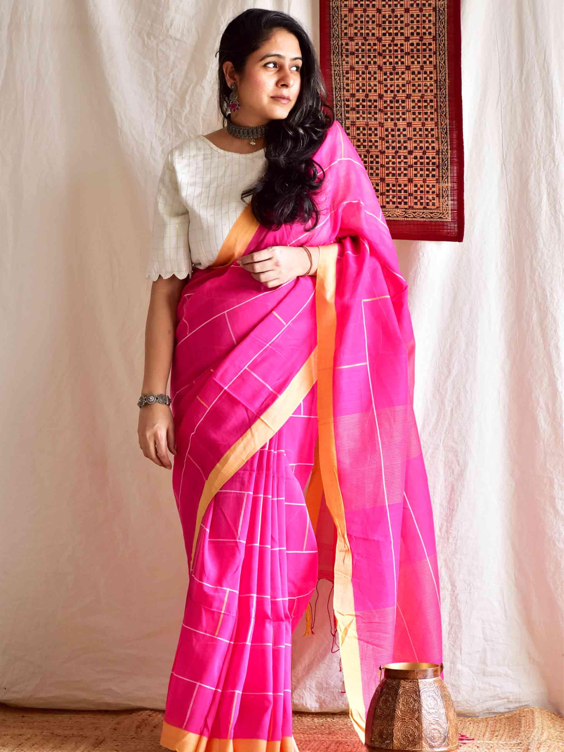 petals - handloom cotton saree