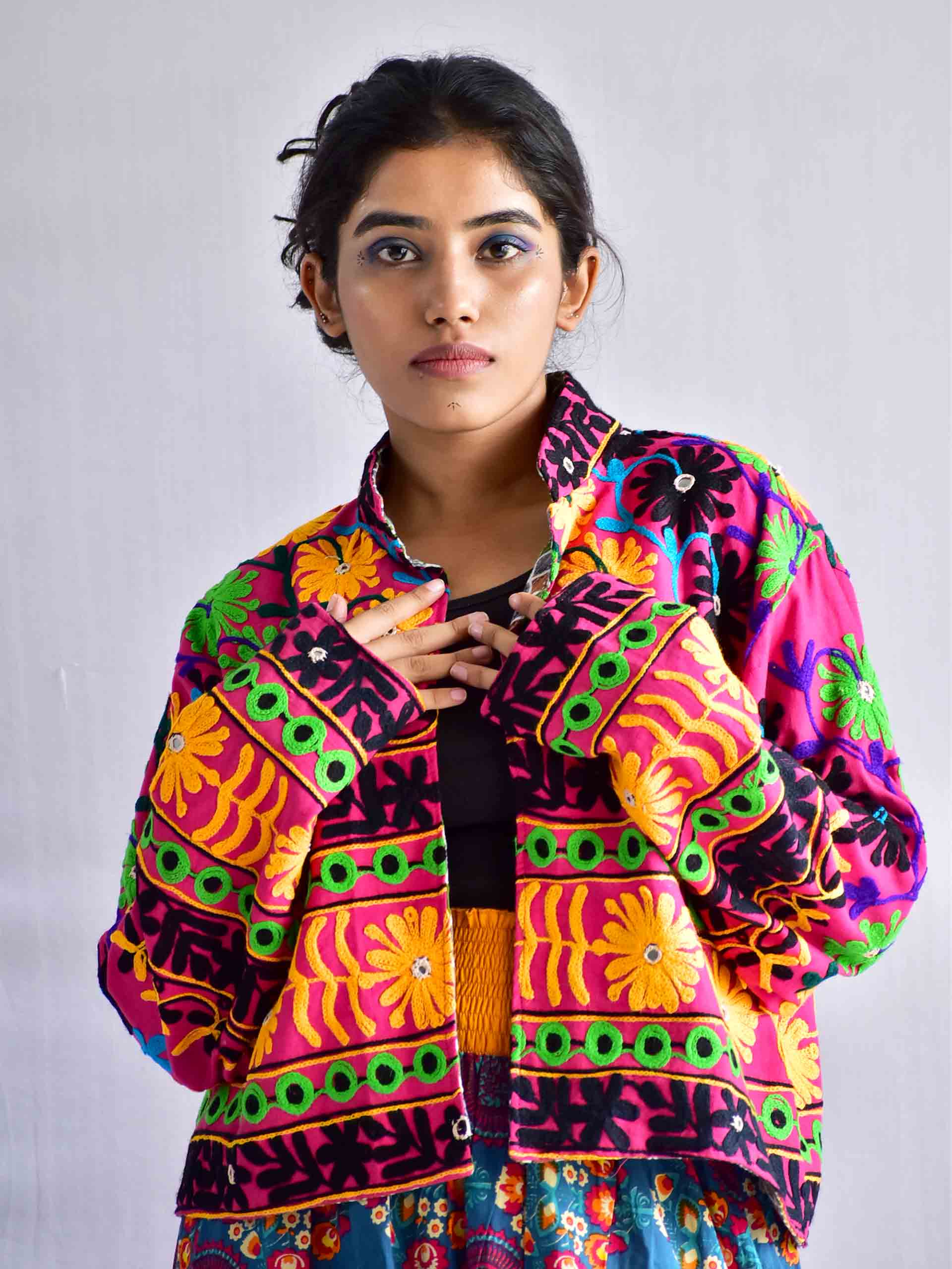 Rabari - hand embroidered Reversible jacket