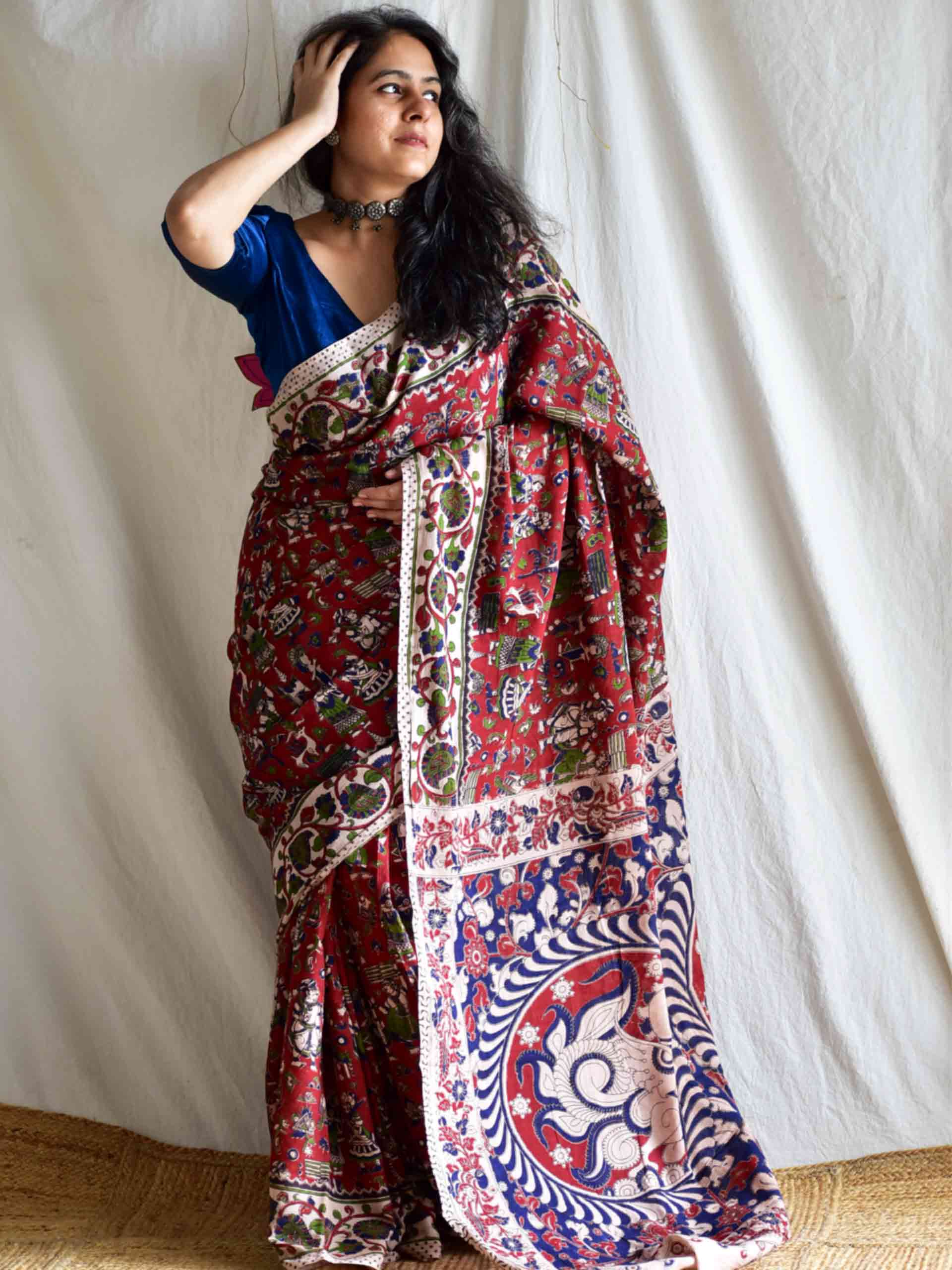 Ghena - kalamkari printed saree