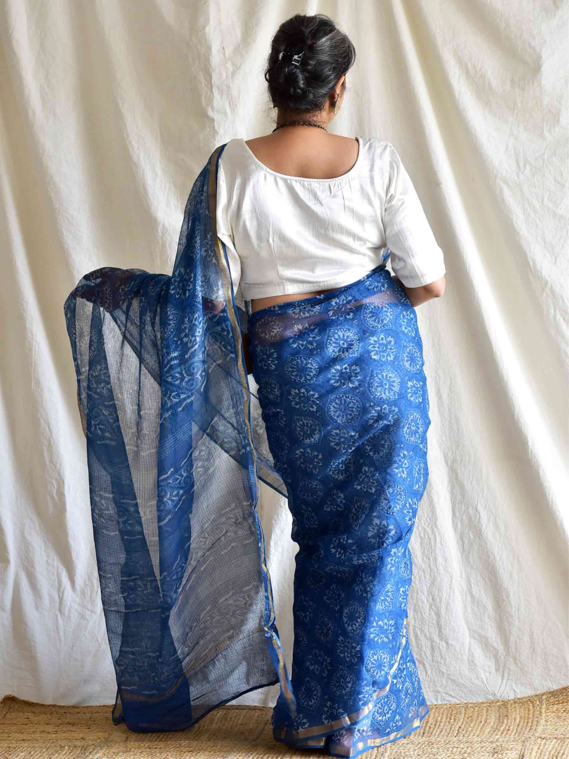 Bajrang - Ajrakh Kota Doria Saree