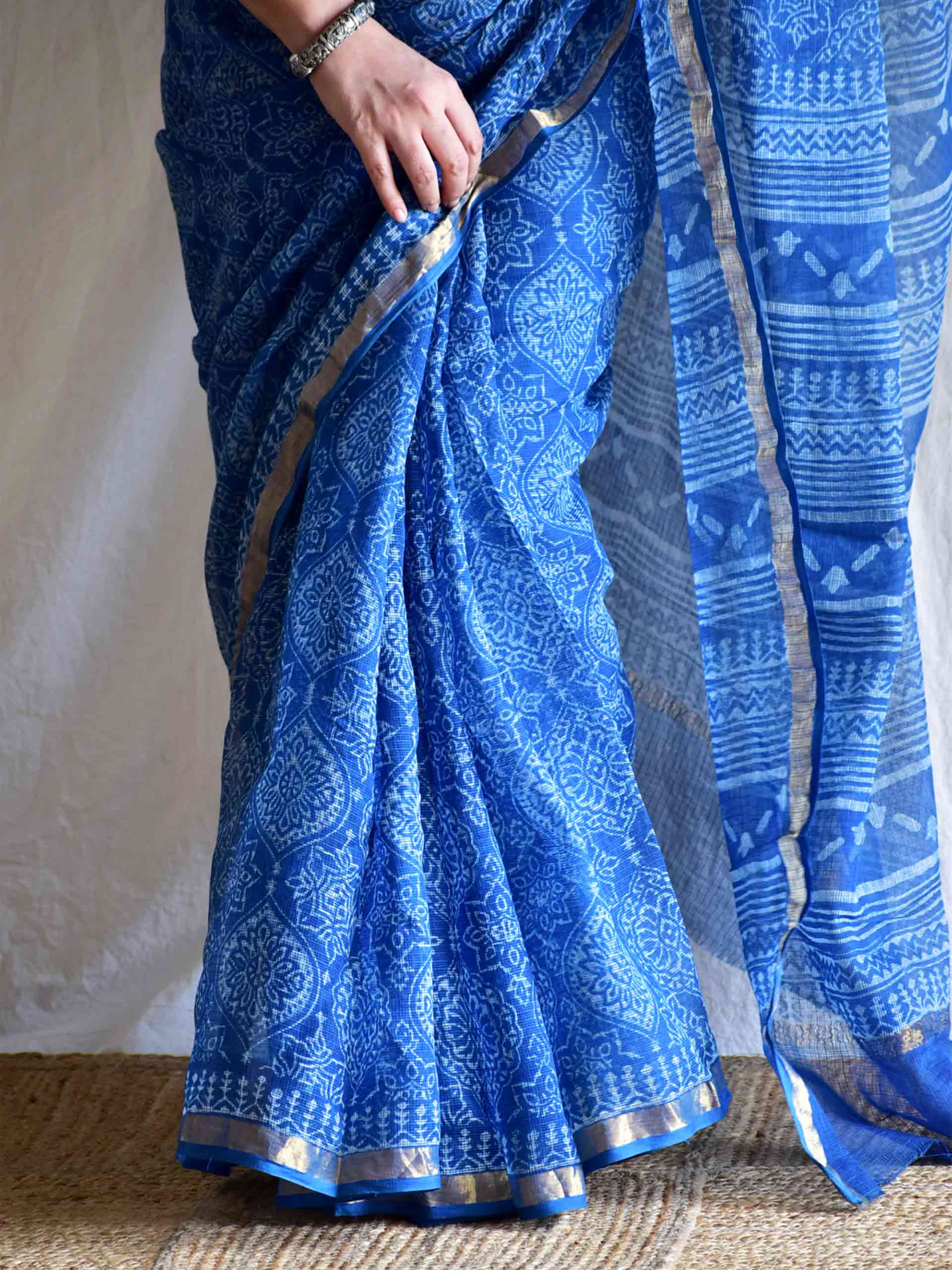 kaleere - Ajrakh Kota Doria Saree
