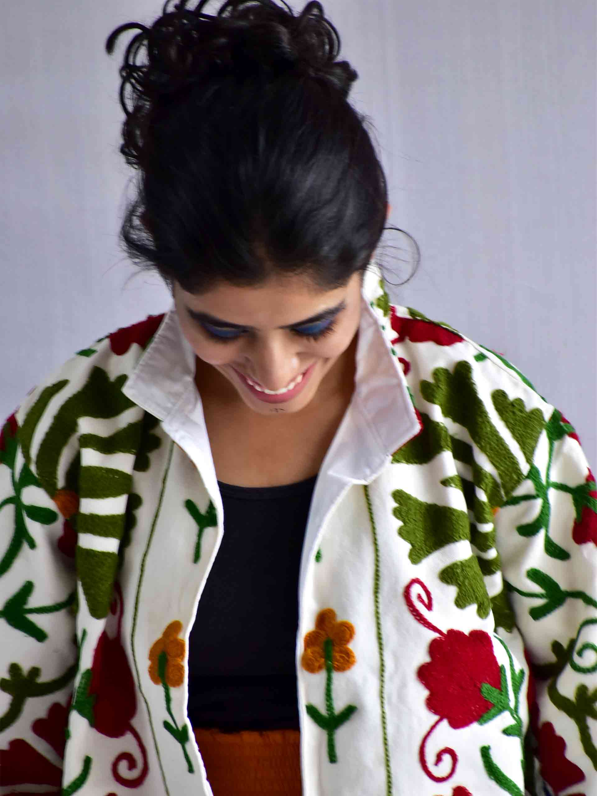 meraki - hand embroidered Reversible jacket