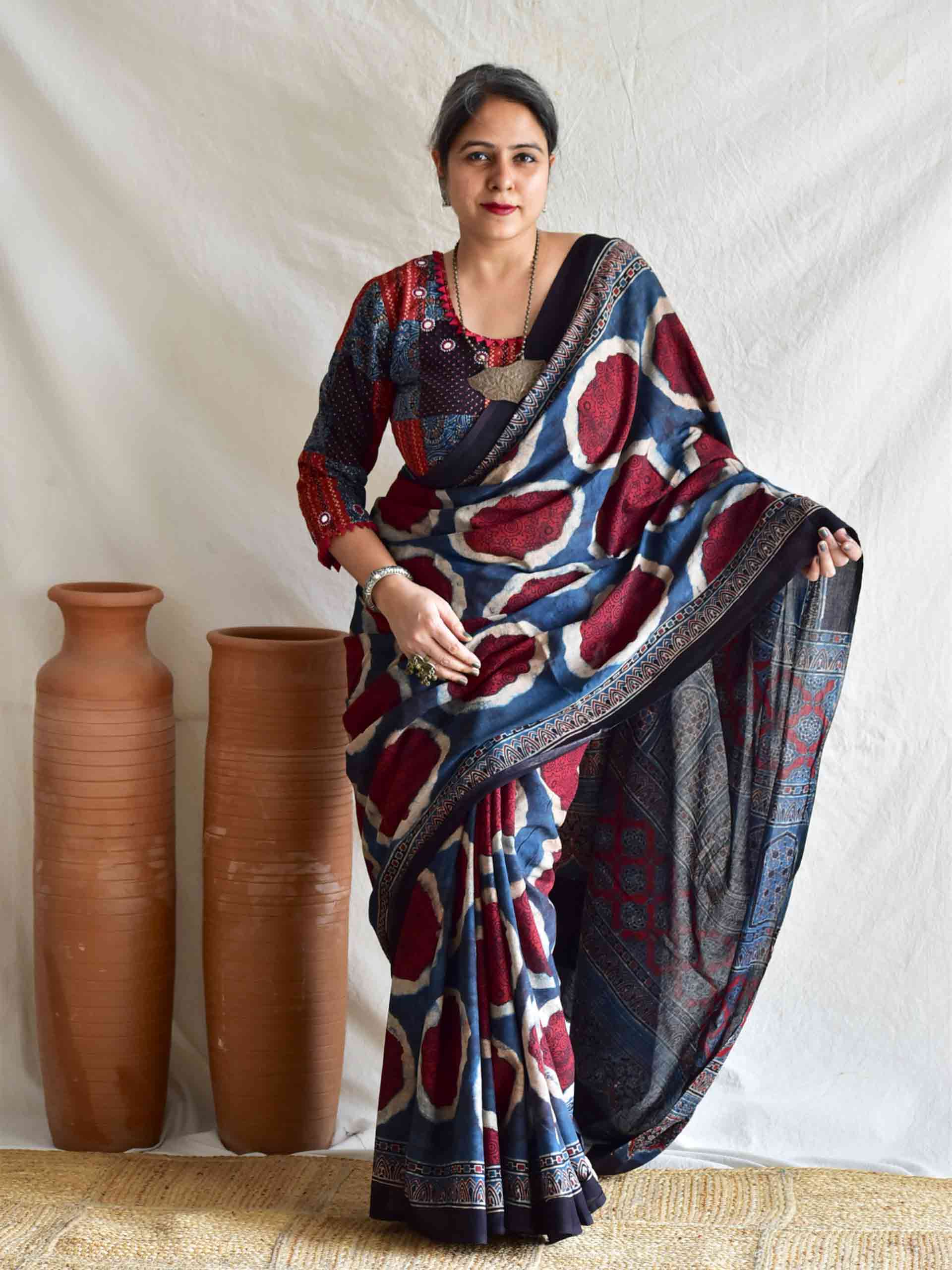 Ruhaani - Ajrakh cotton saree