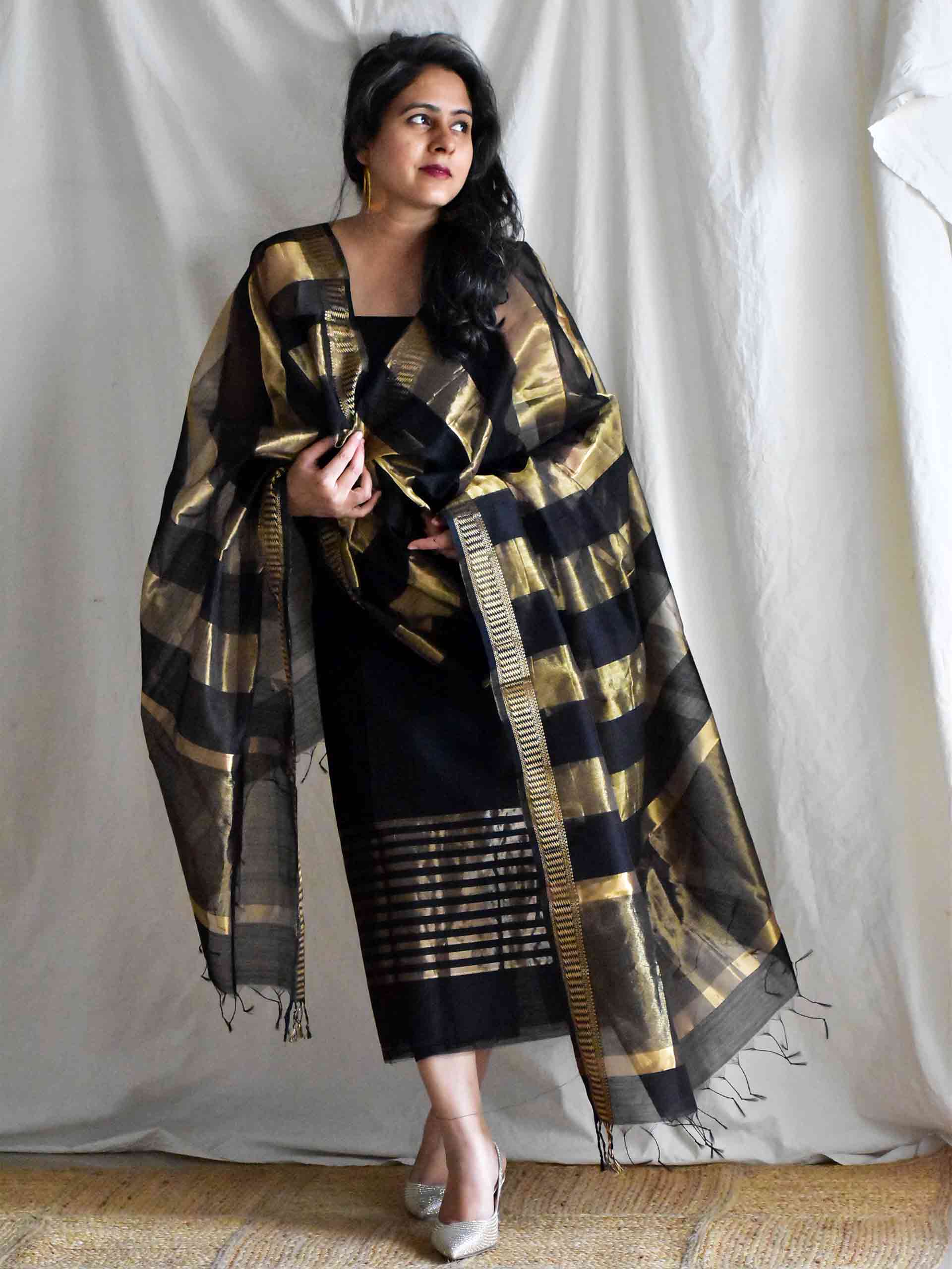 Ghata - Handloom Maheshwari silk 2 pc suit set