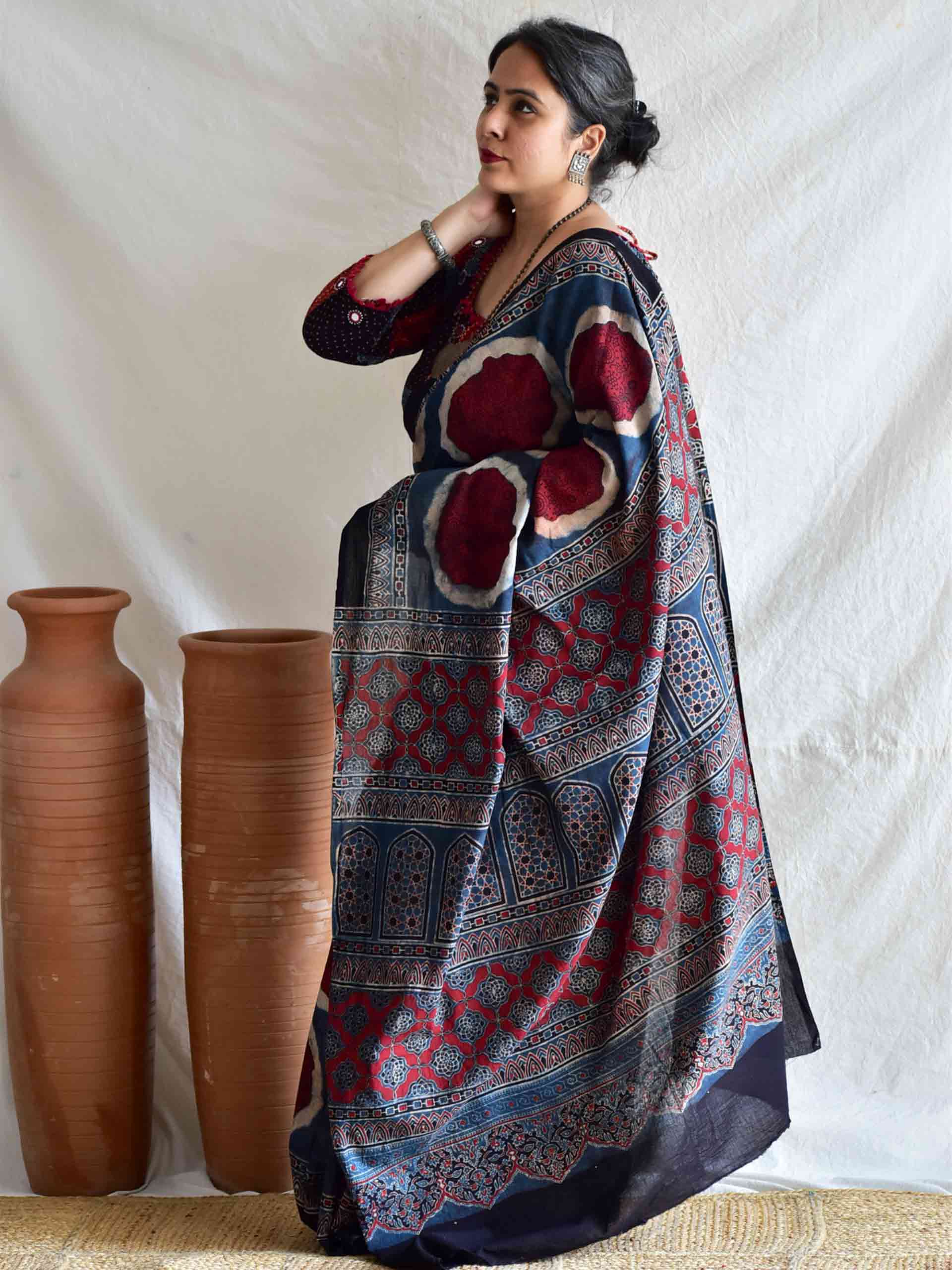 Ruhaani - Ajrakh cotton saree