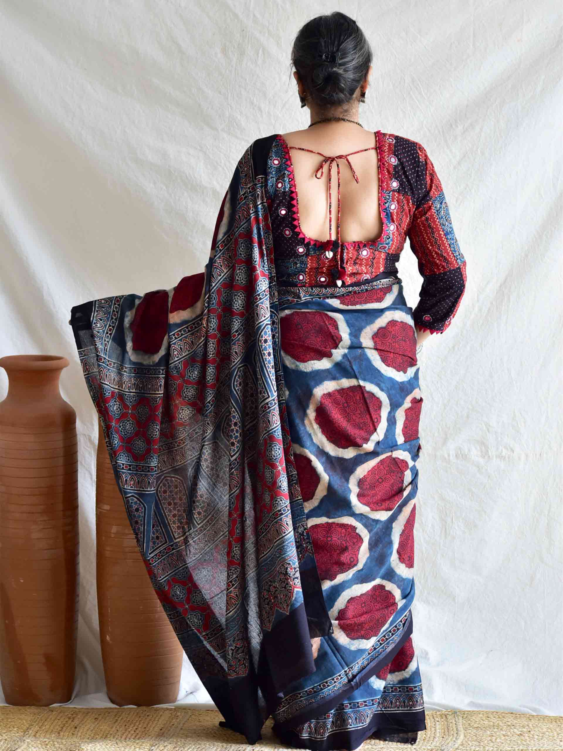 Ruhaani - Ajrakh cotton saree