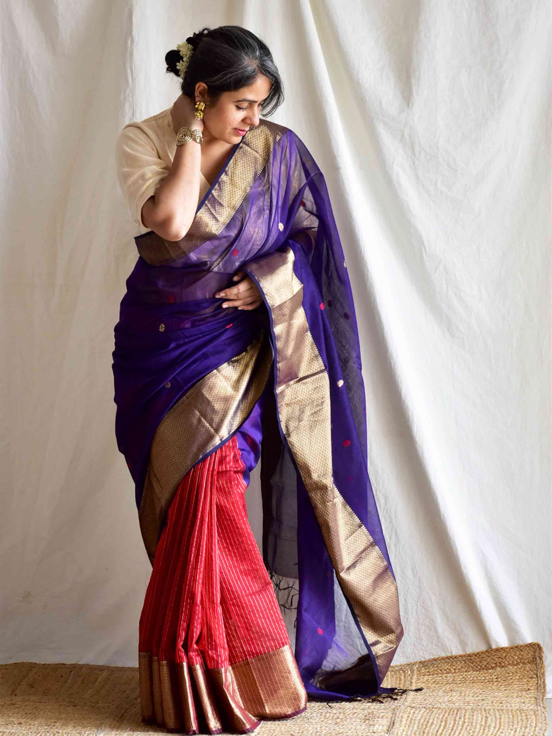 Raat Raani  -  Maheshwari Handloom Silk Saree