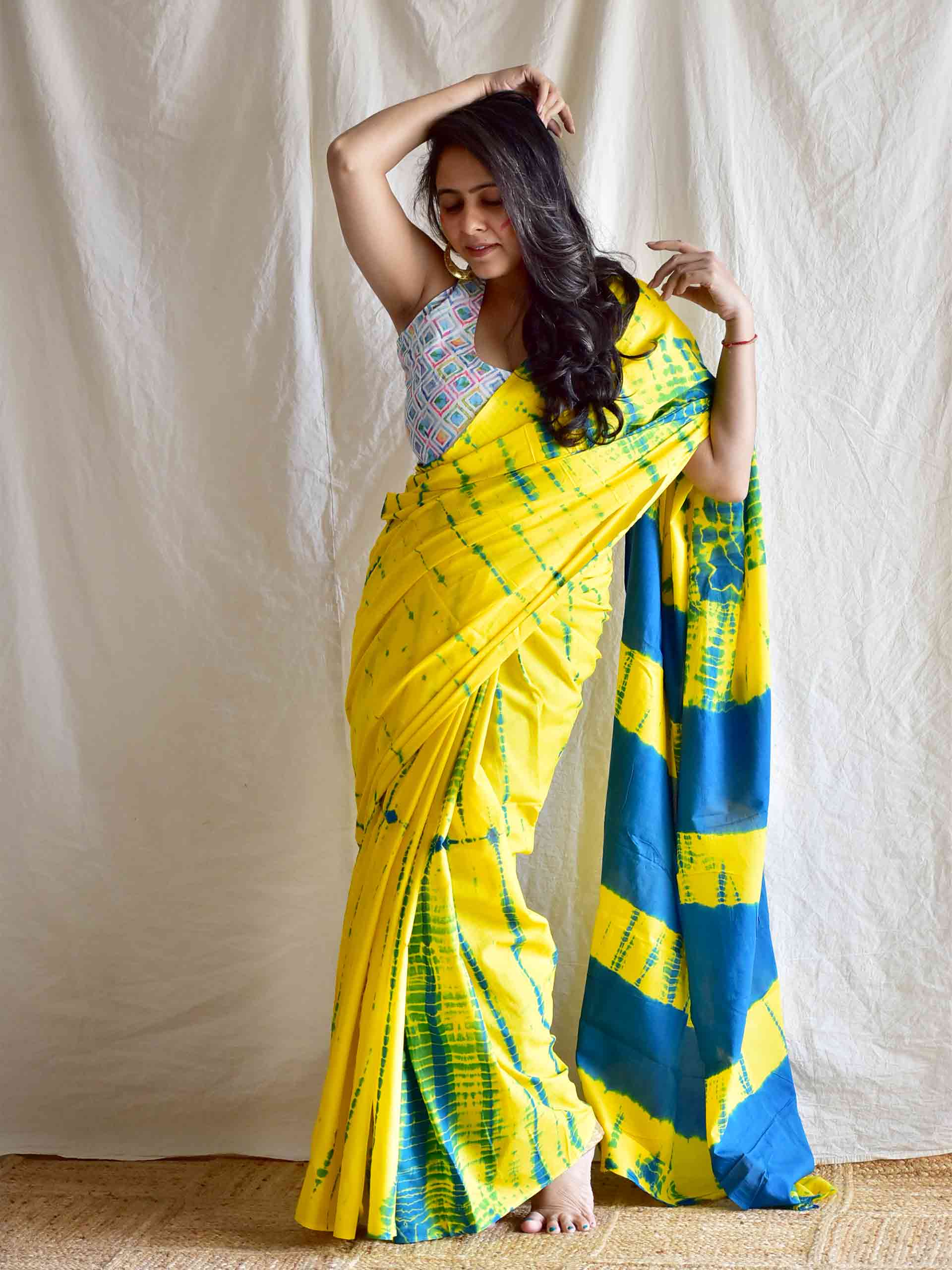 Not so mellow - mul tie and dye saree