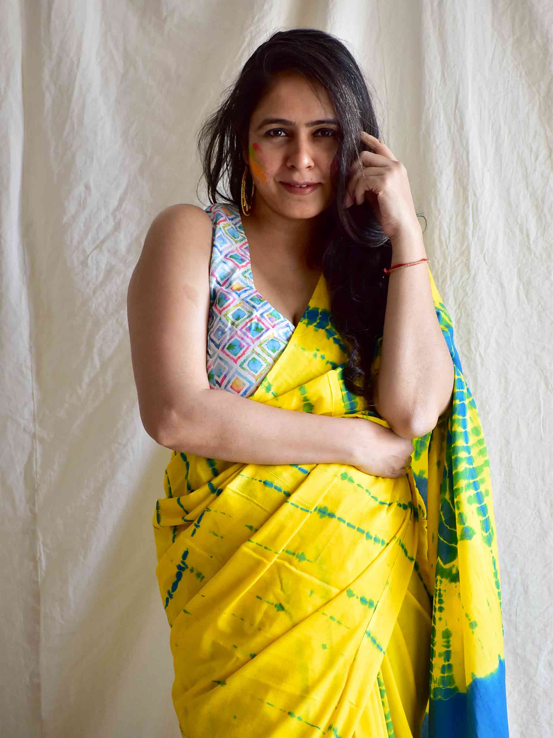 Not so mellow - mul tie and dye saree